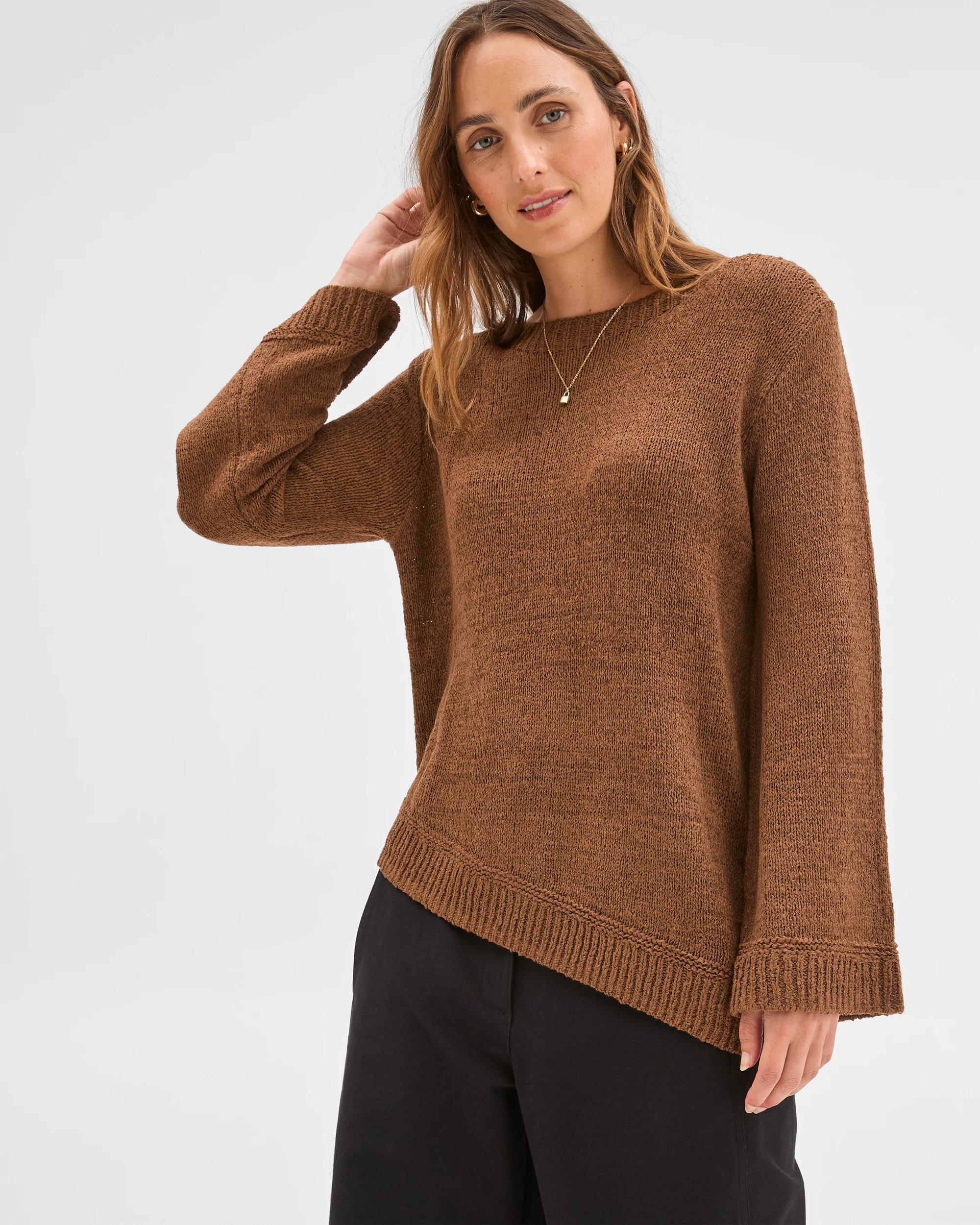 2 Target Woman Long Sleeve Asymmetric Jumper PARTIDGE, 2 of 5