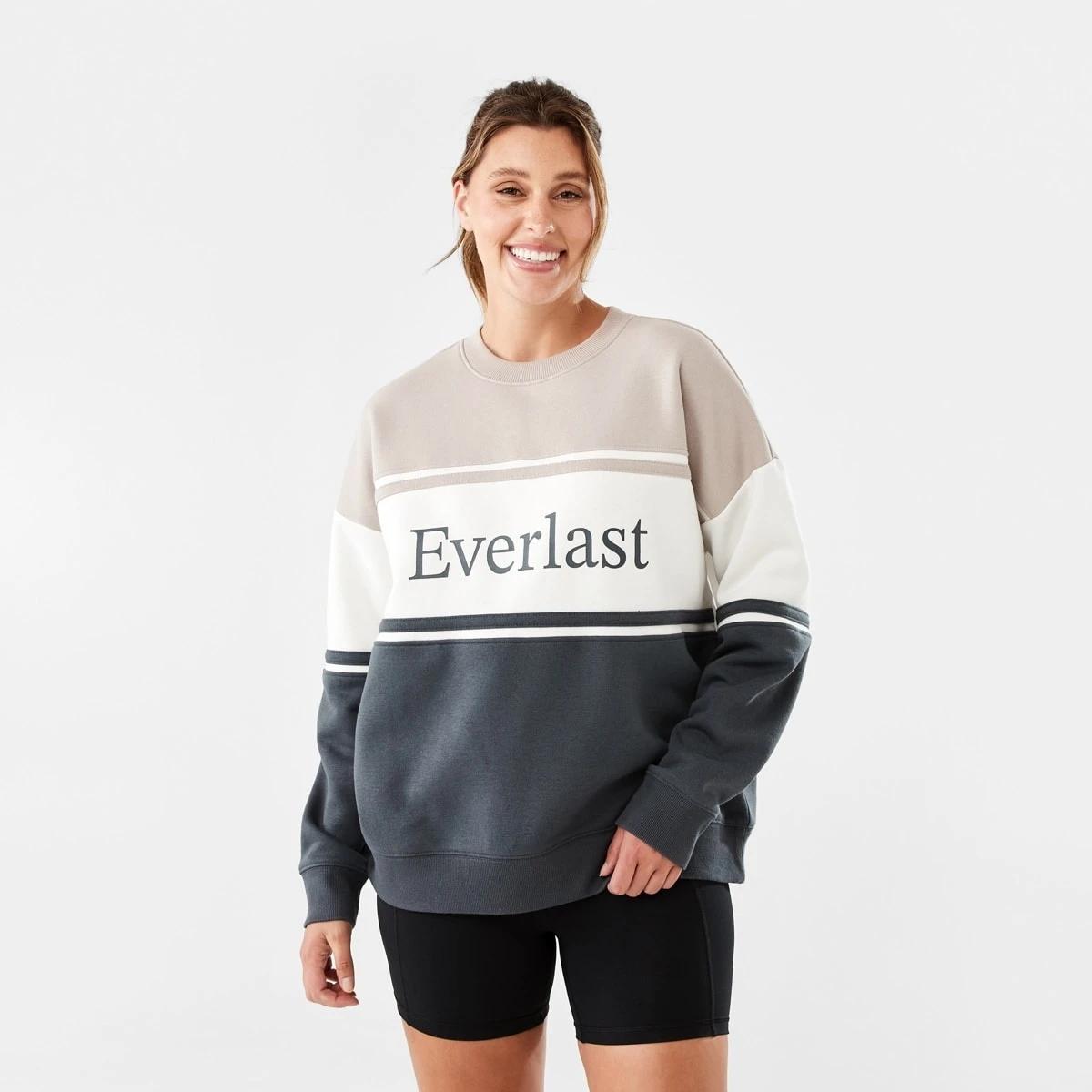 1 Everlast Womens Colourblock Sweatshirt Sandstone, 1 of 7