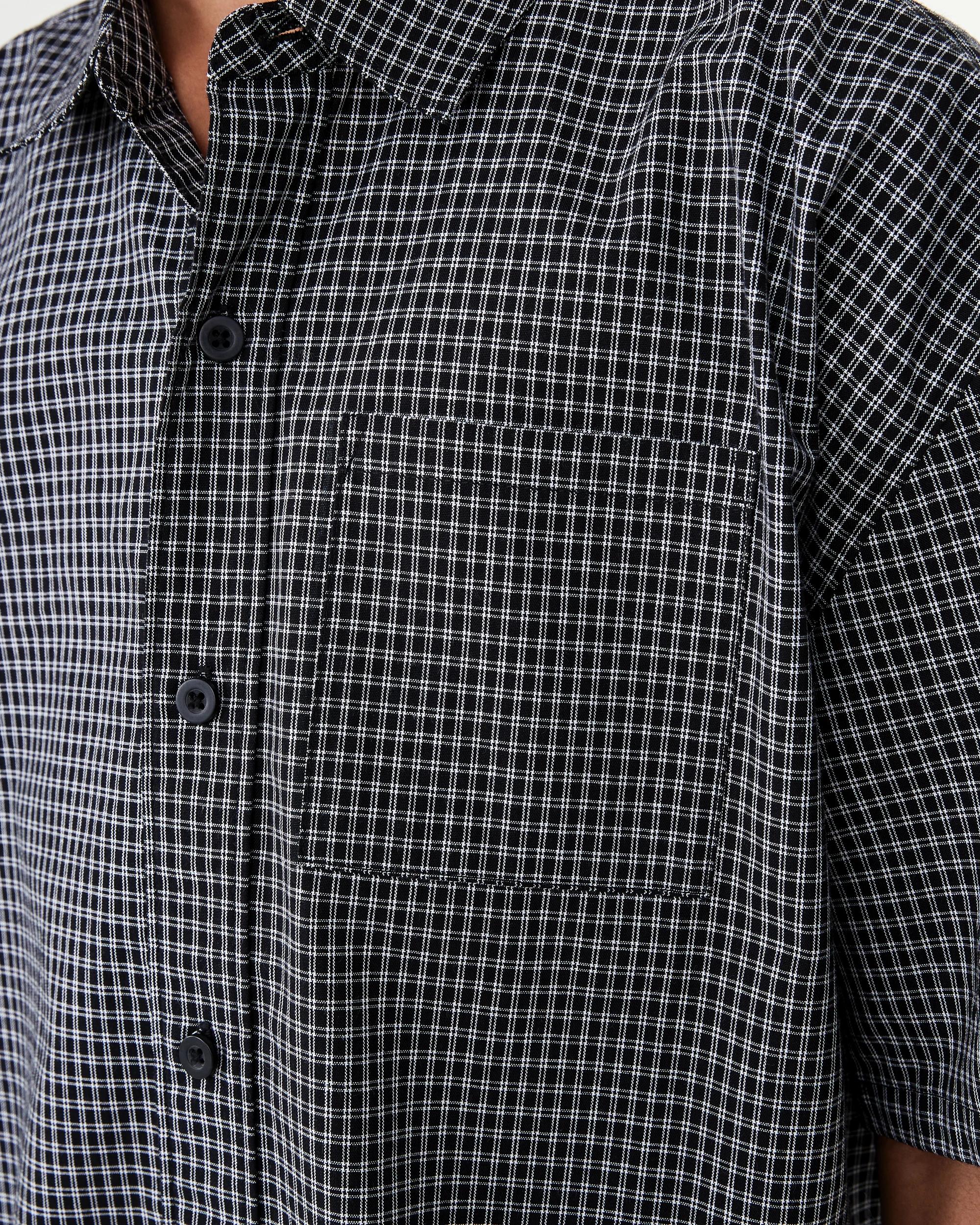 5 Short Sleeve Check Shirt Blacheck, 5 of 7