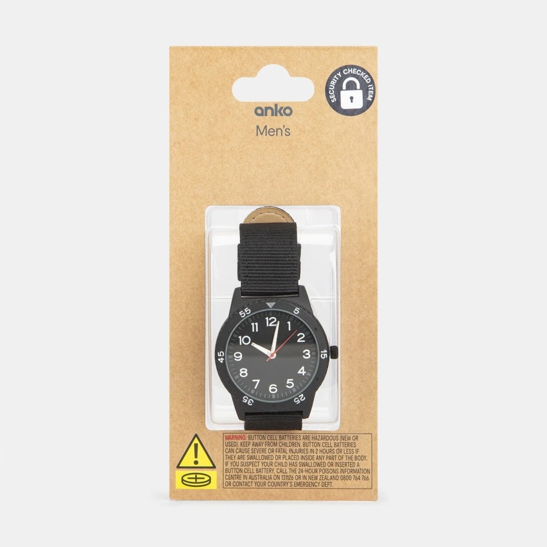 4 Analogue Nylon Band Watch - Black, 4 of 6