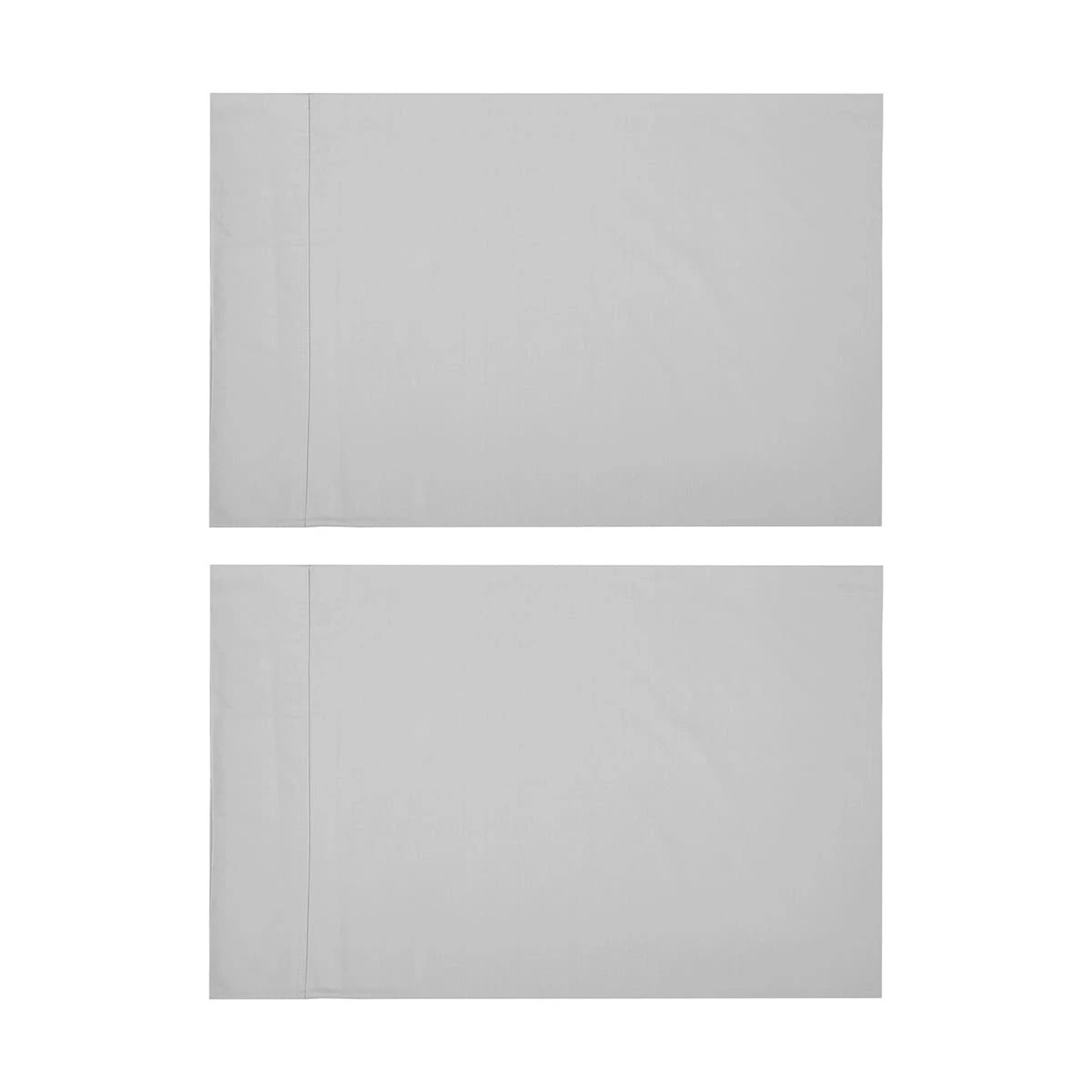 2 2 Pack 500 Thread Count Australian Grown Cotton Standard Pillowcases - Silver, 2 of 5