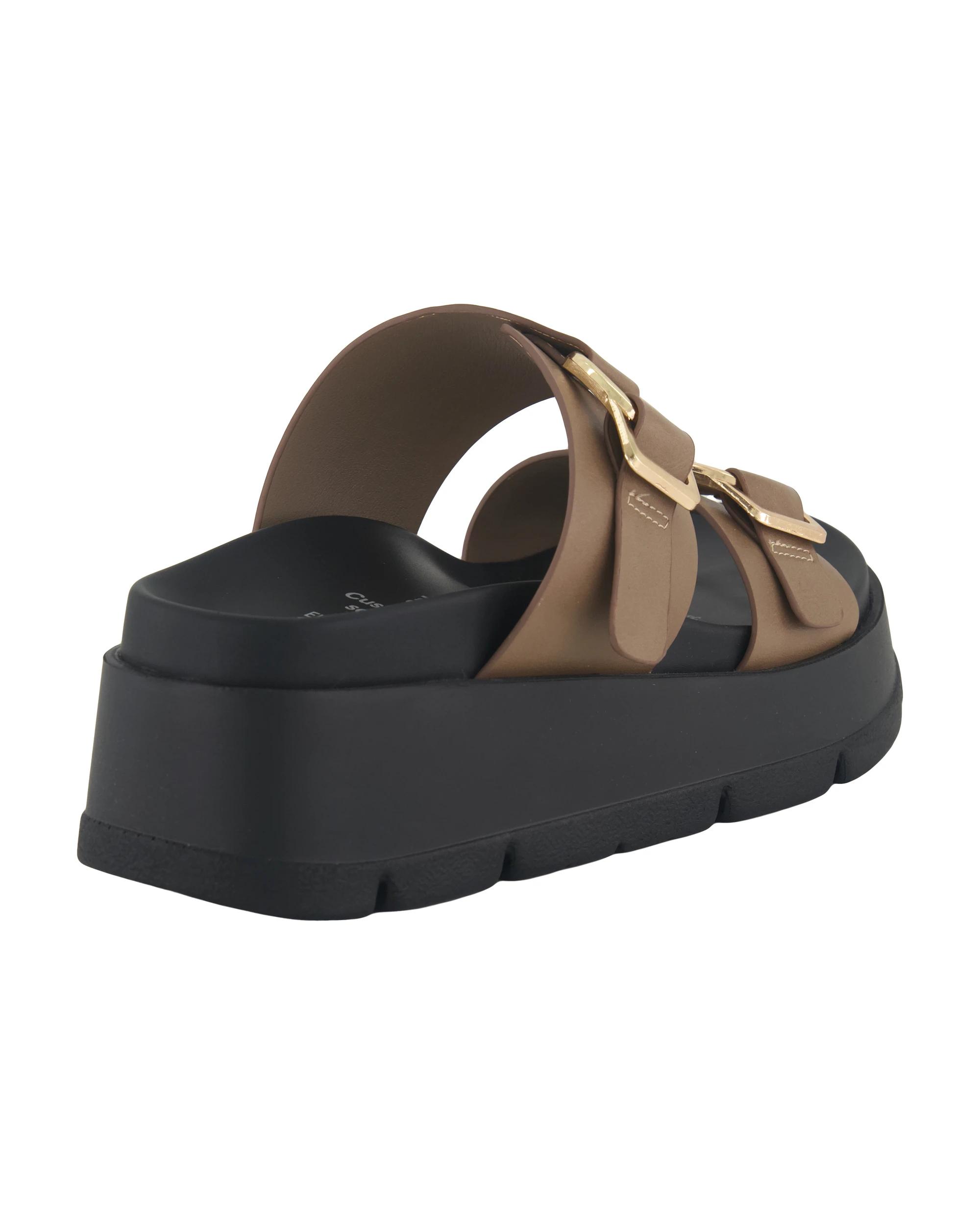 4 Double Buckle Platform Heels Sand, 4 of 5