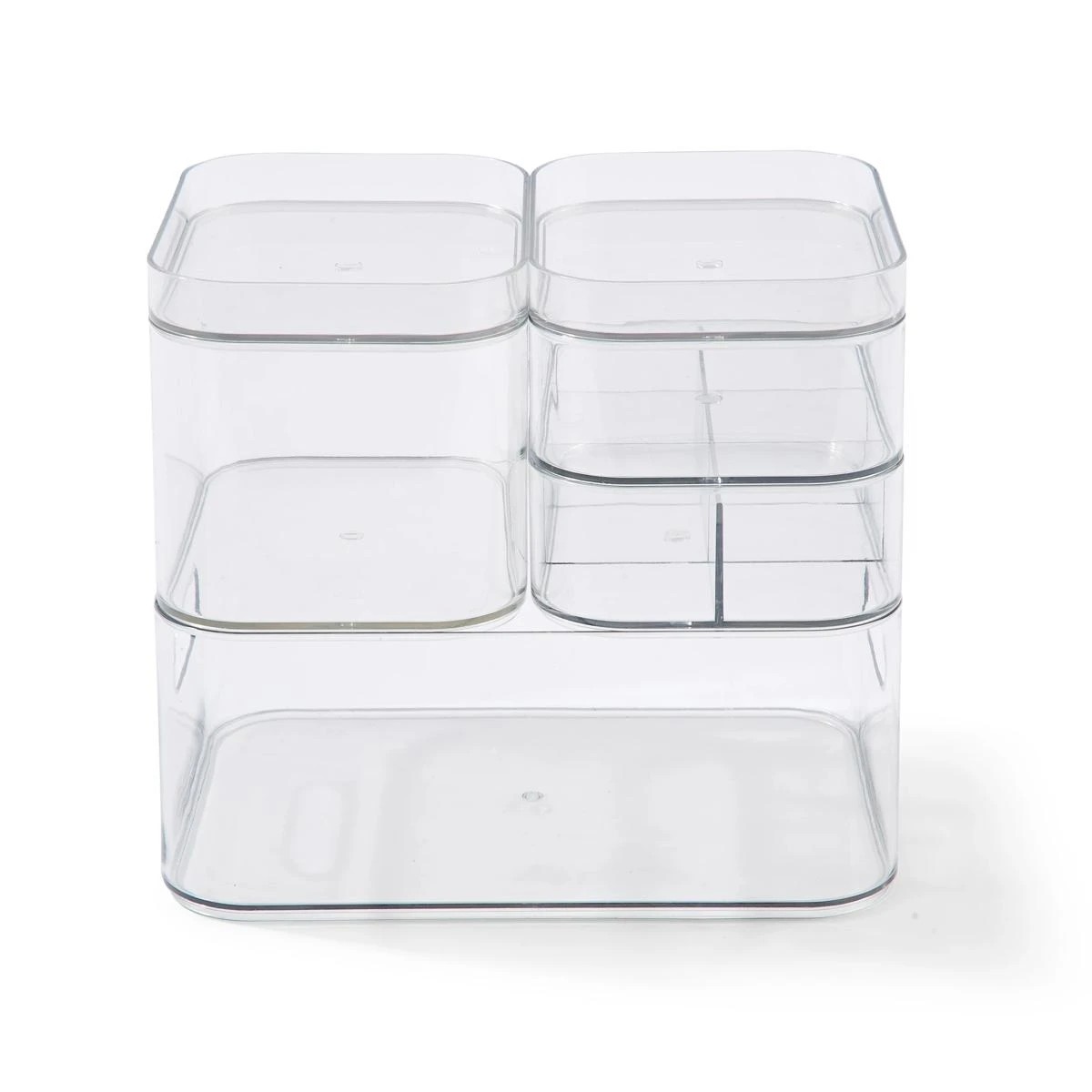5 Set of 4 Drawer Organisers - Clear, 5 of 7