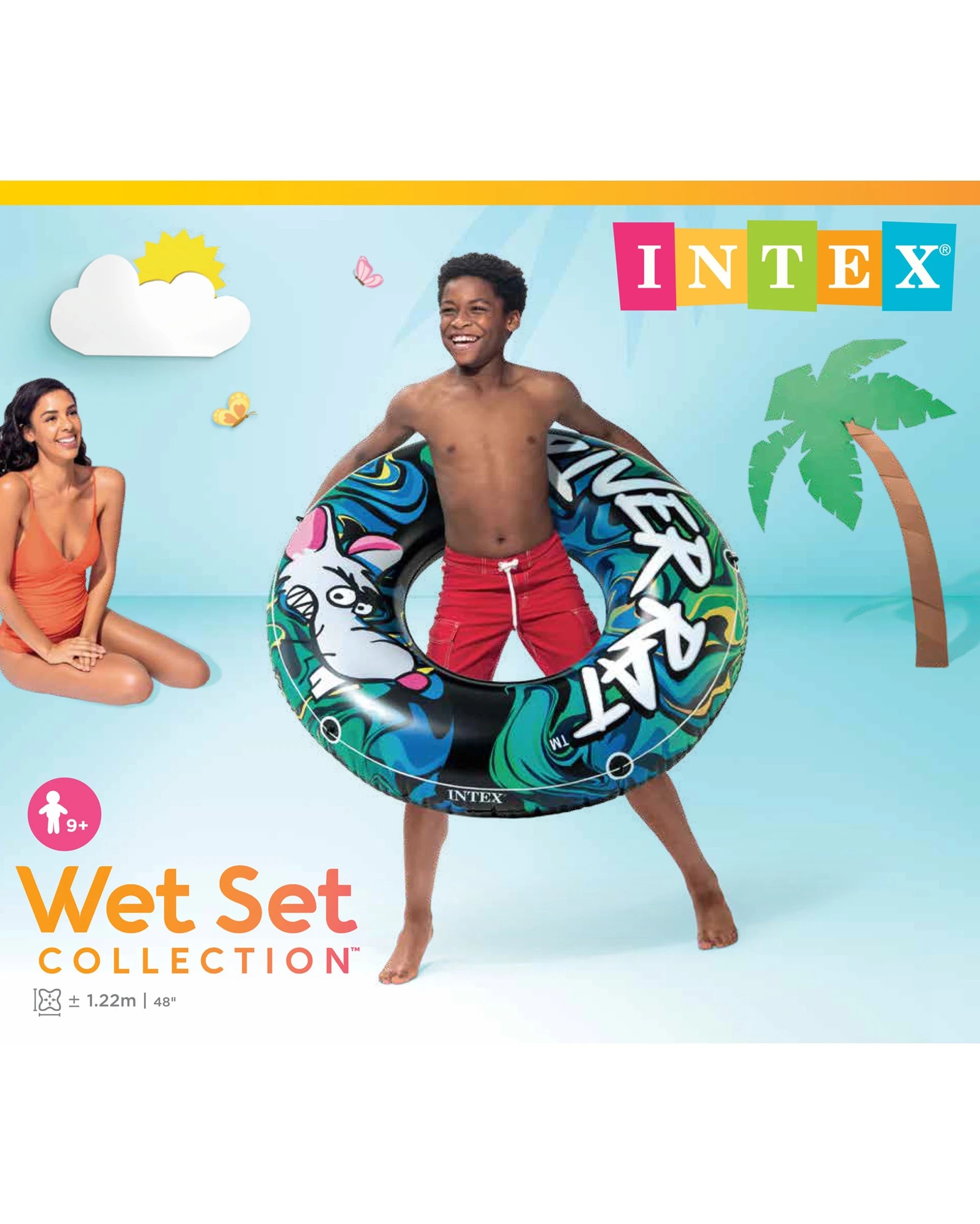 2 Intex River Rat Inflatable Tube Raft For Swimming Pool - Multi, 2 of 2