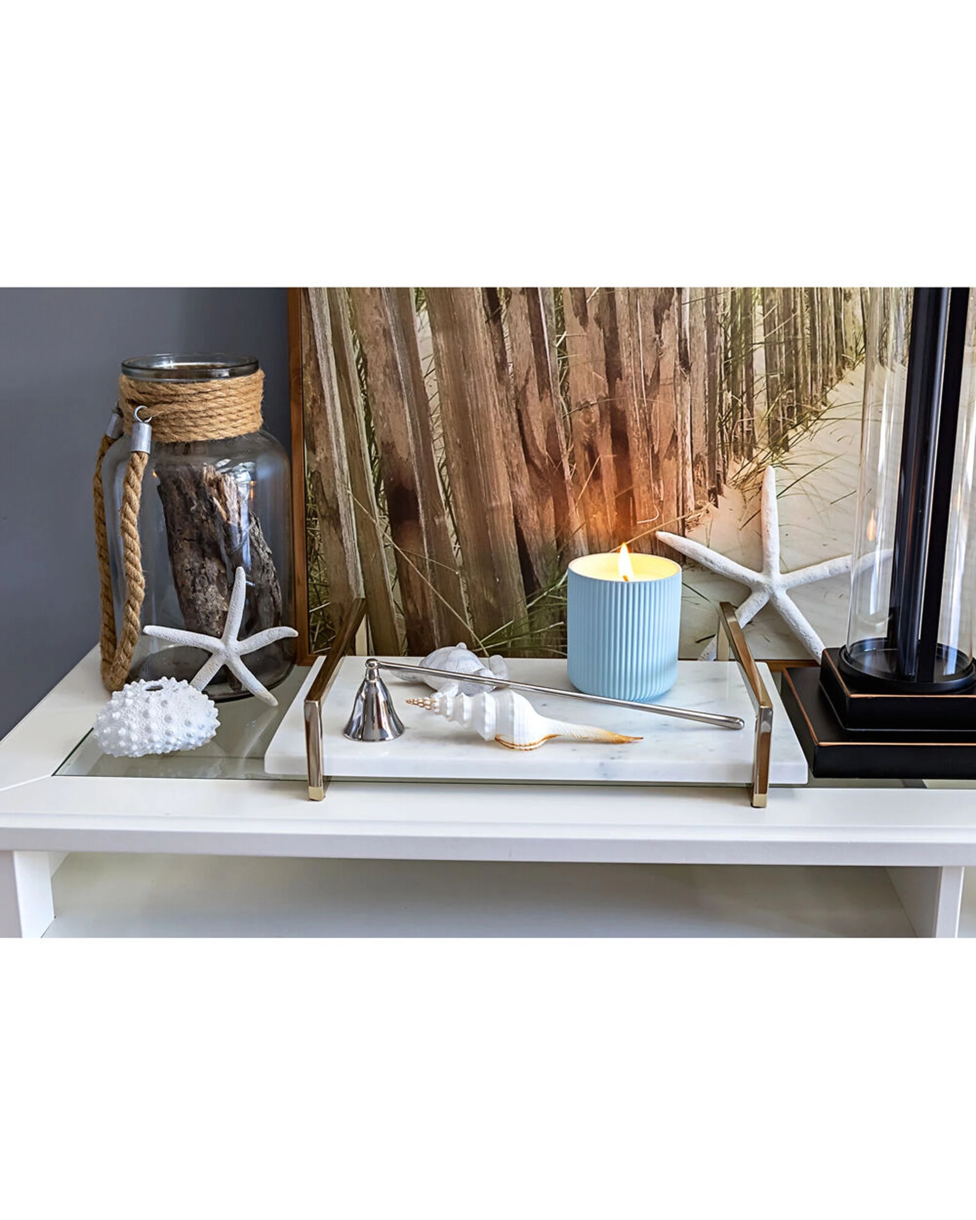 3 Bramble Bay Native Plum Coastal Lime Scented Ceramic Soy Wax Candle 270g - Blue, 3 of 5