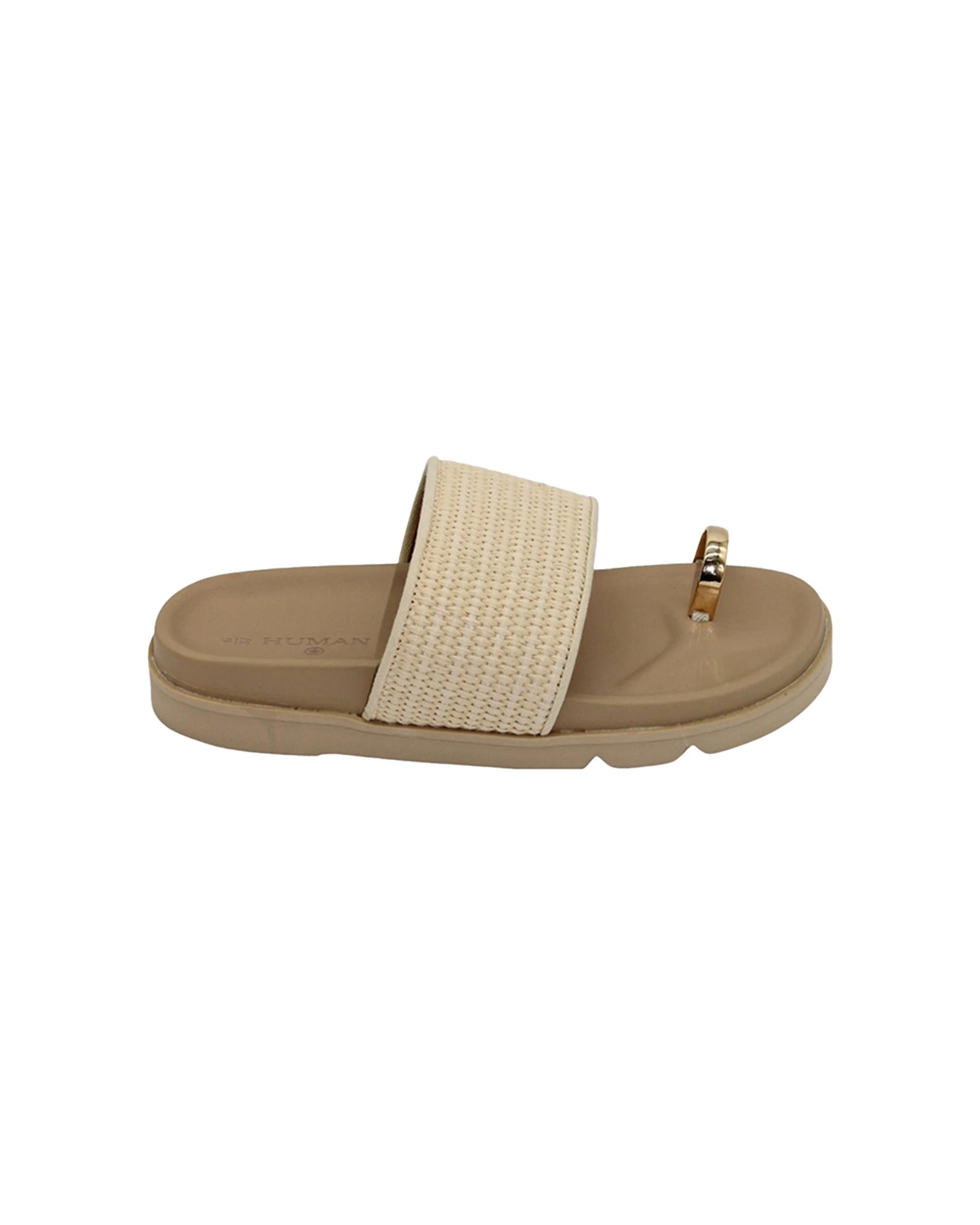 1 Human Shoes Murphy Women's Toe Ring Sandals Woven Raffia Padded Natural NATURAL, 1 of 6