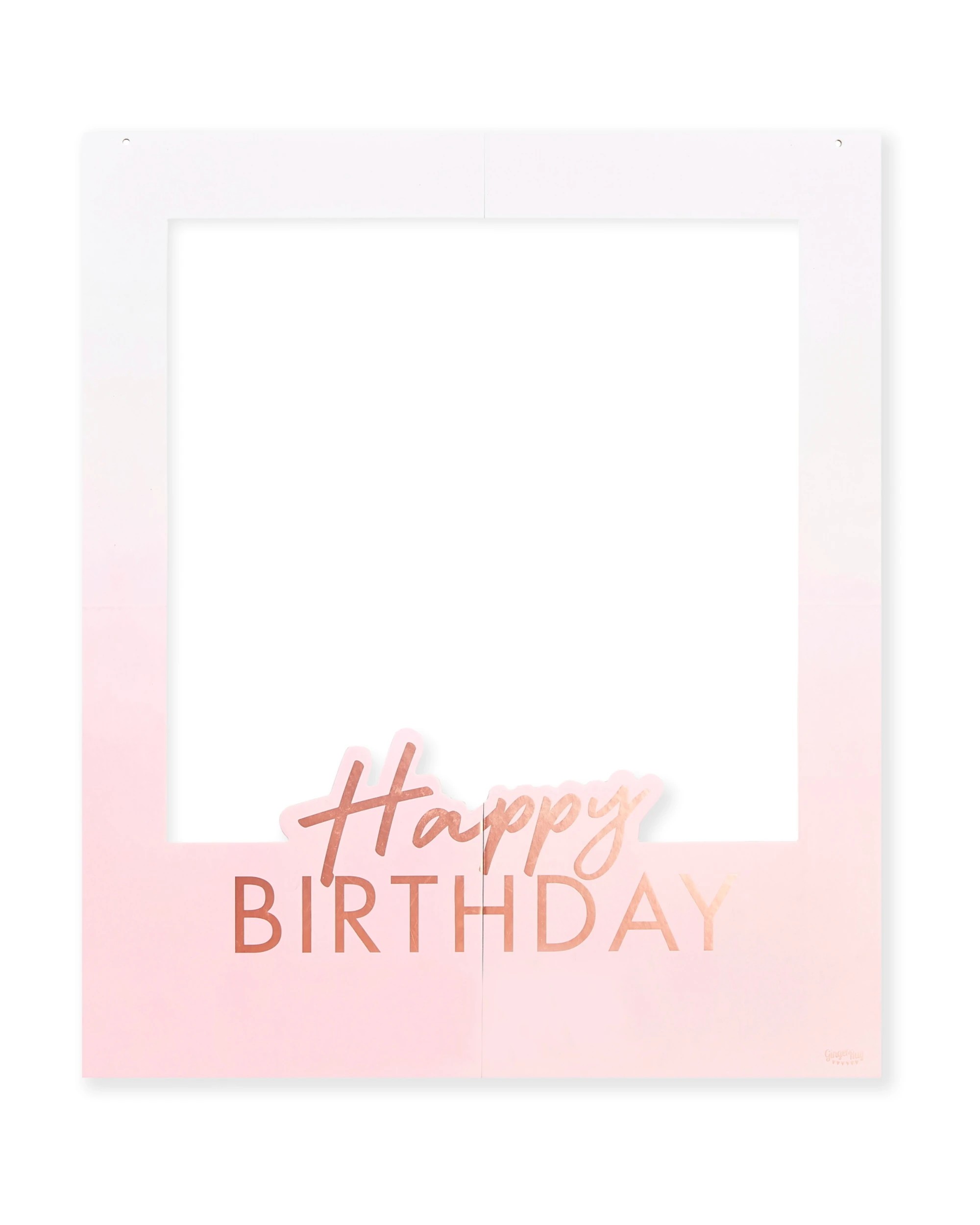 1 Ginger Ray Ginger Ray Rose Gold & Ombre Pink Customisable Happy Birthday Photo Frame, 1 of 3