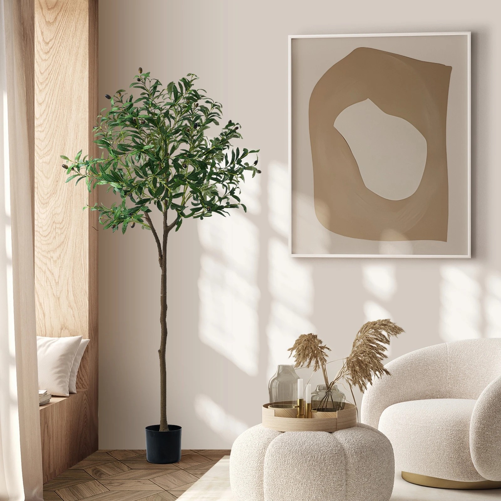 4 Livsip 150cm Artificial Olive Tree Lifelike Faux Potted Plant - Green, 4 of 10