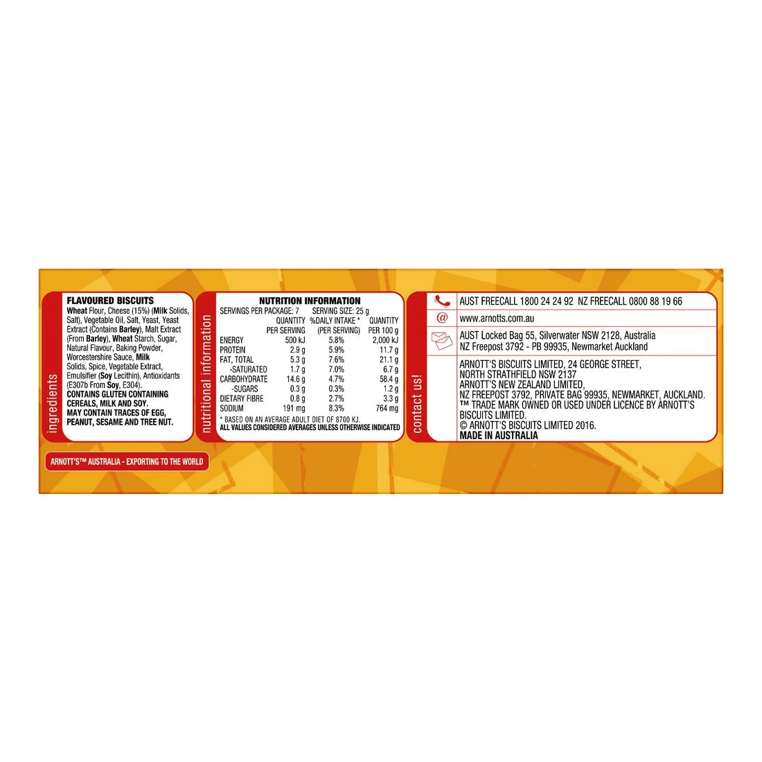 3 Arnott's Shapes Cheddar 175g, 3 of 4