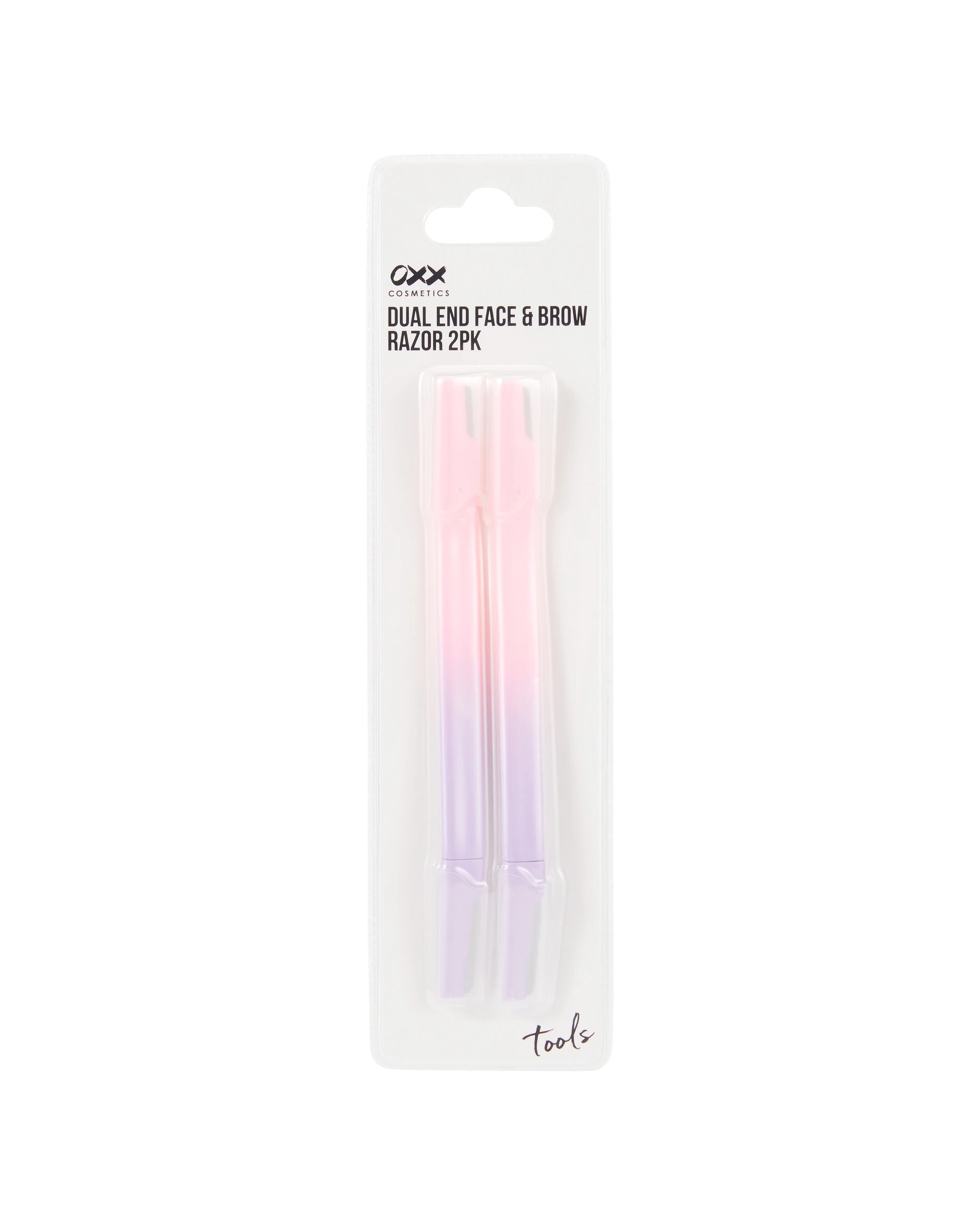 1 OXX Cosmetics 2 Pack Dual End Face and Brow Razor - Pink and Purple, 1 of 6