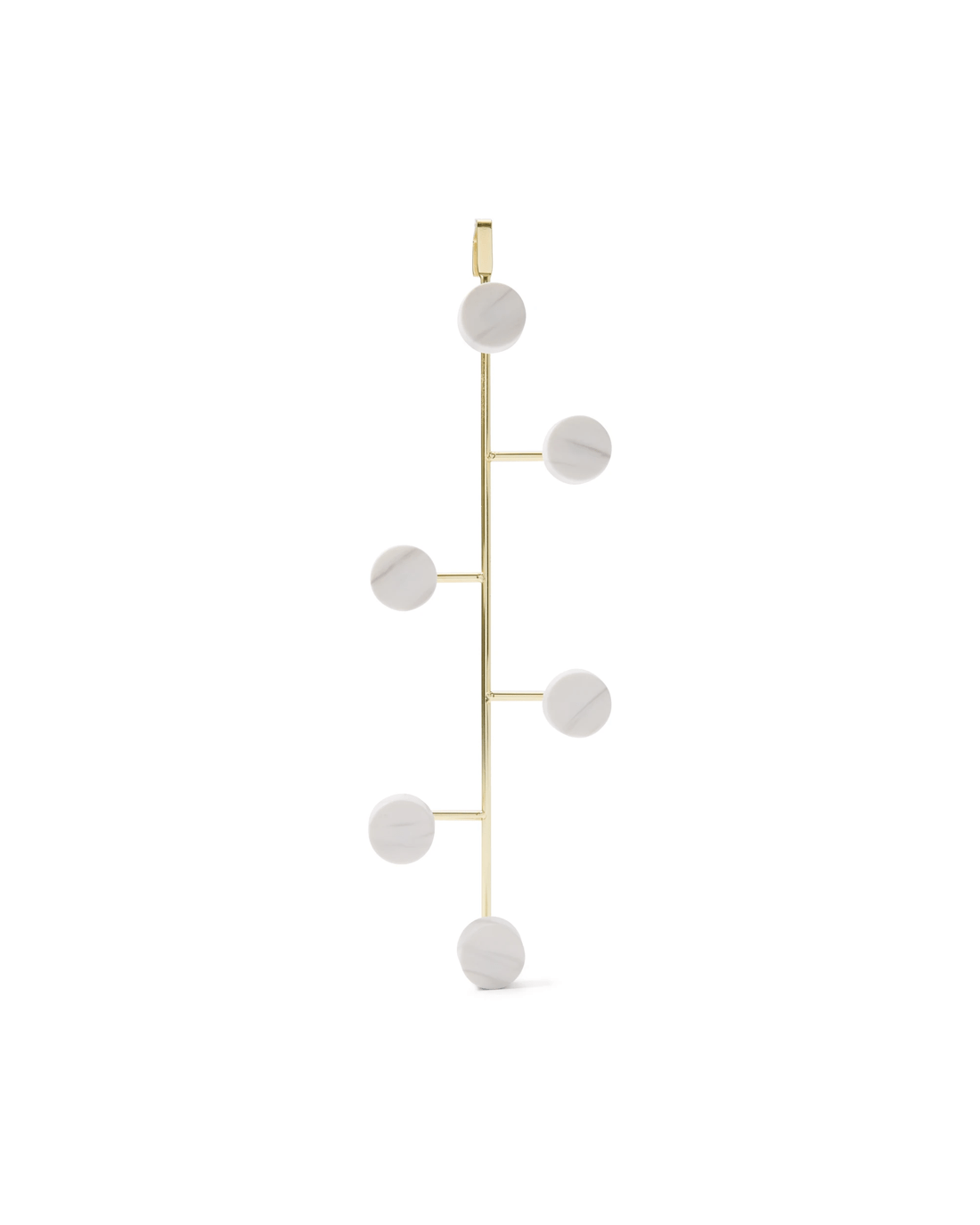 4 Marble and Gold Look Over the Door Vertical Hook, 4 of 7