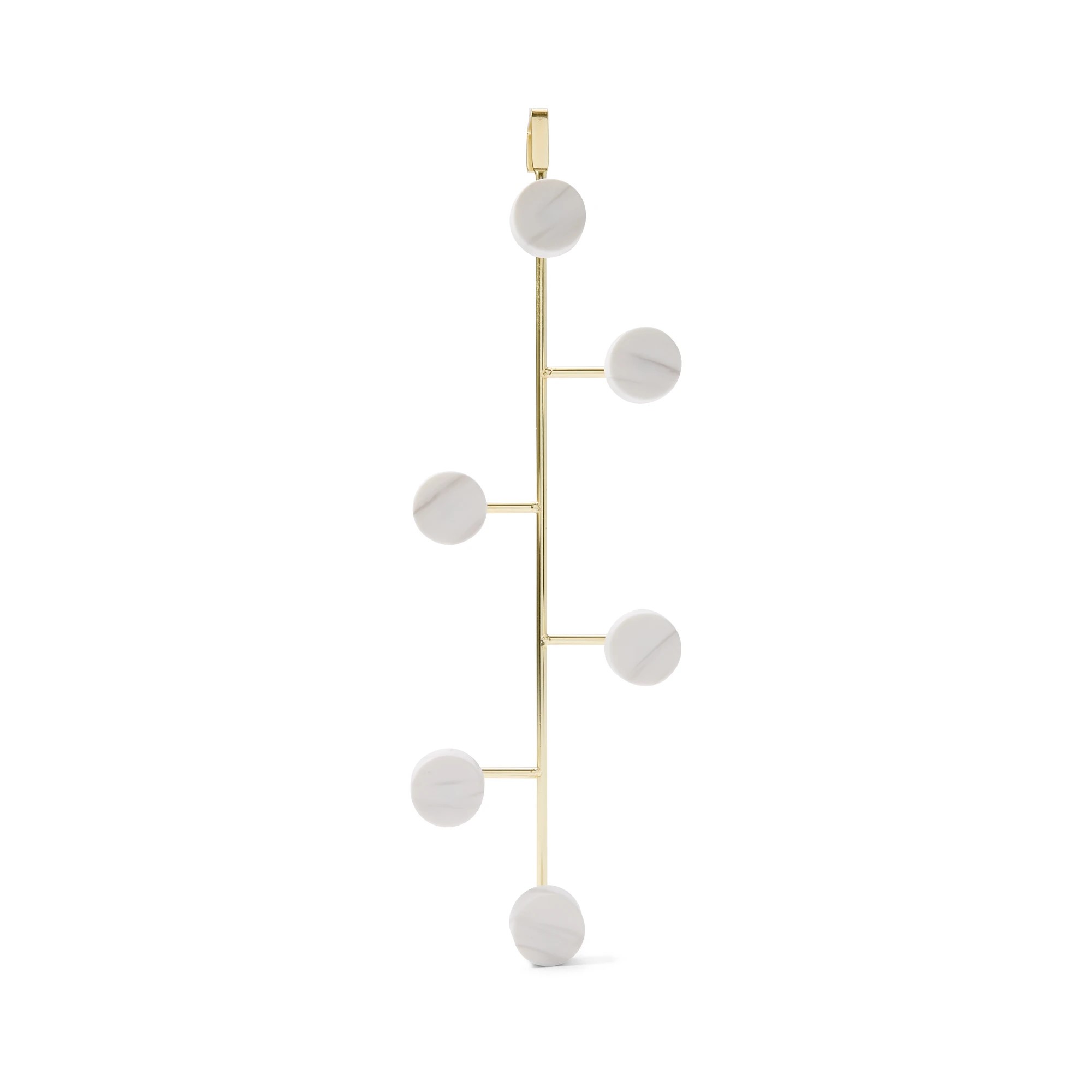 4 Marble and Gold Look Over the Door Vertical Hook, 4 of 7