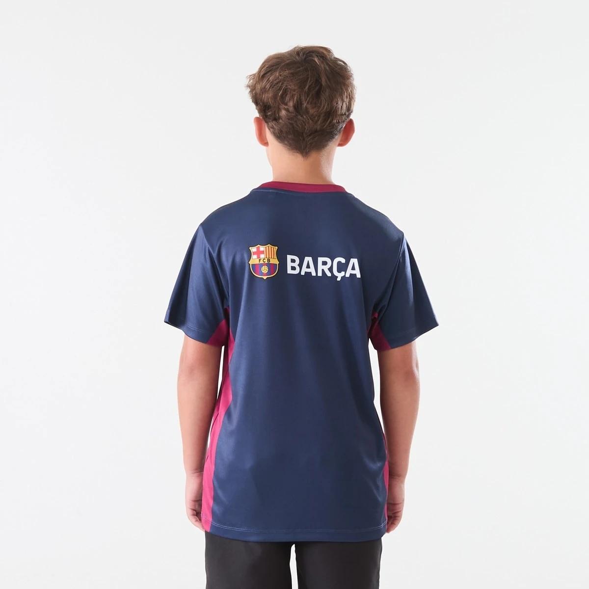 2 Official Youth Barcelona Panel Jersey T-shirt Navy, 2 of 7