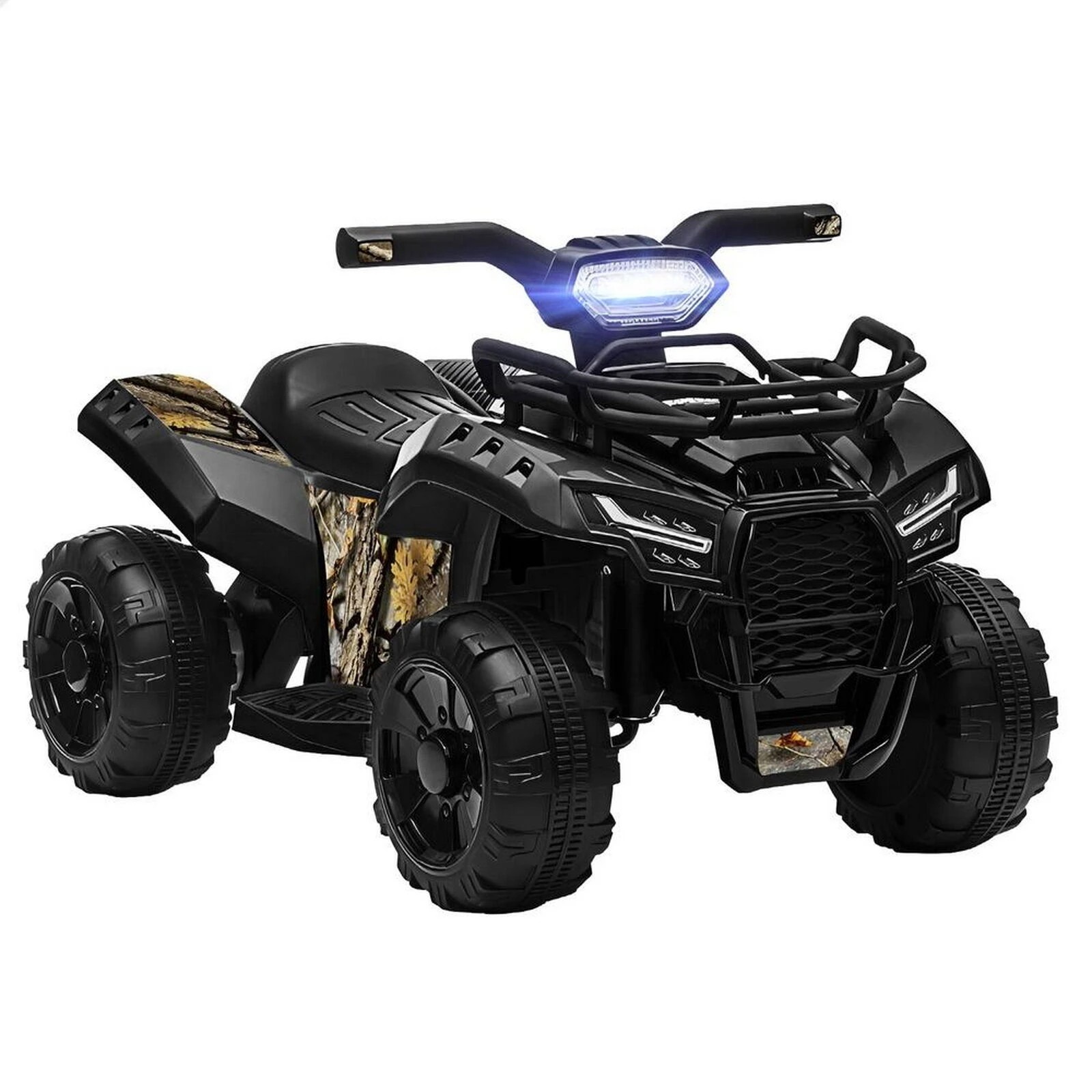 1 Alfordson Kids Ride On Car Electric ATV Toy 25W Motor W/ USB MP3 LED Light - Black, 1 of 10