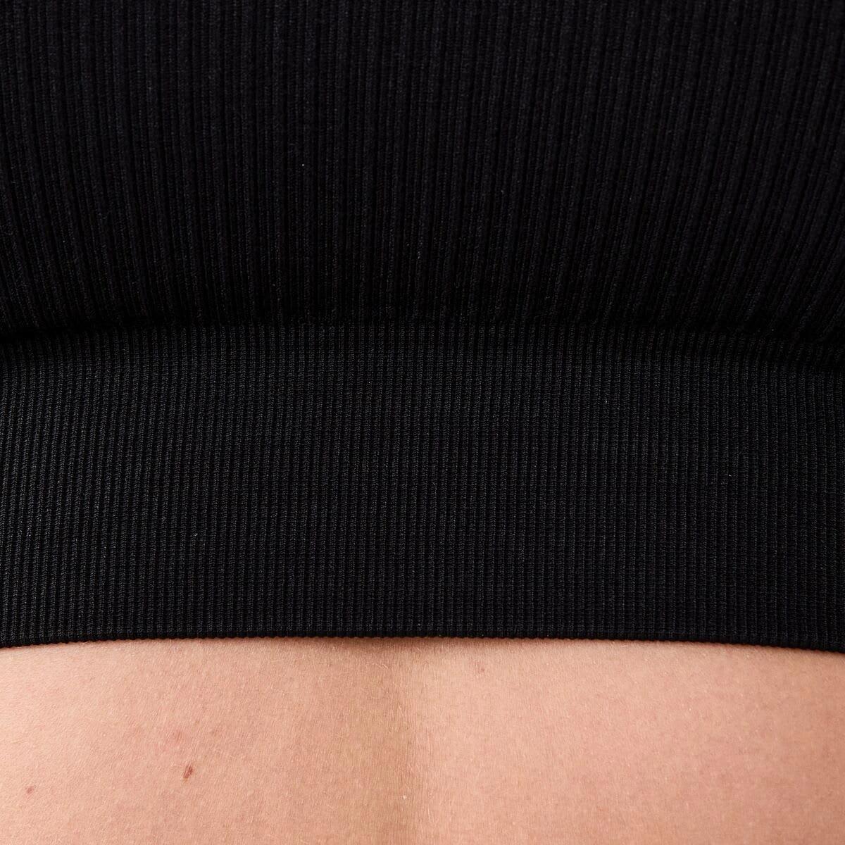 6 Sports Medium Support Seamfree Crop Top BLACK, 6 of 6