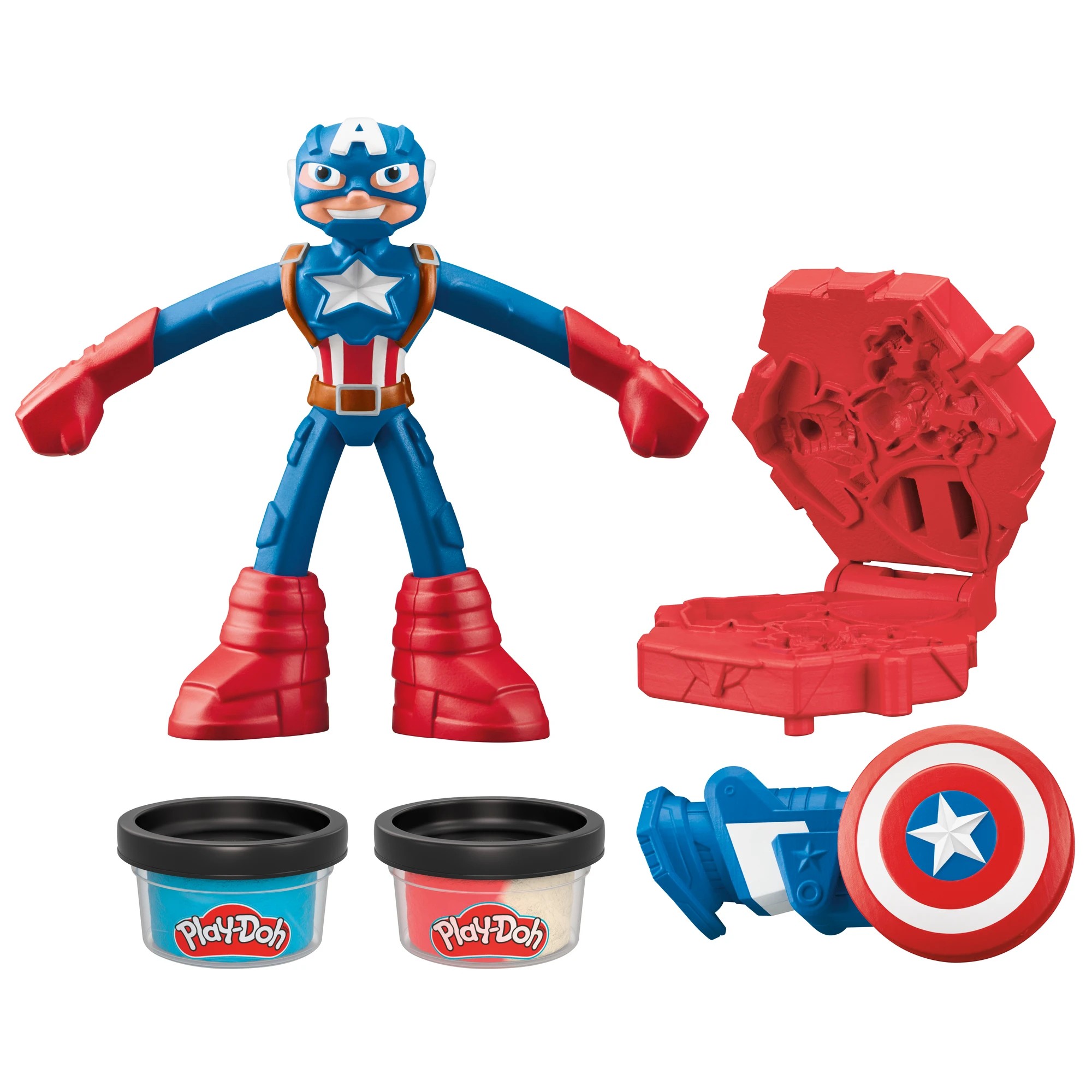 3 Play-doh Marvel Captain America Stamping Shield Playset
 - Multi, 3 of 4