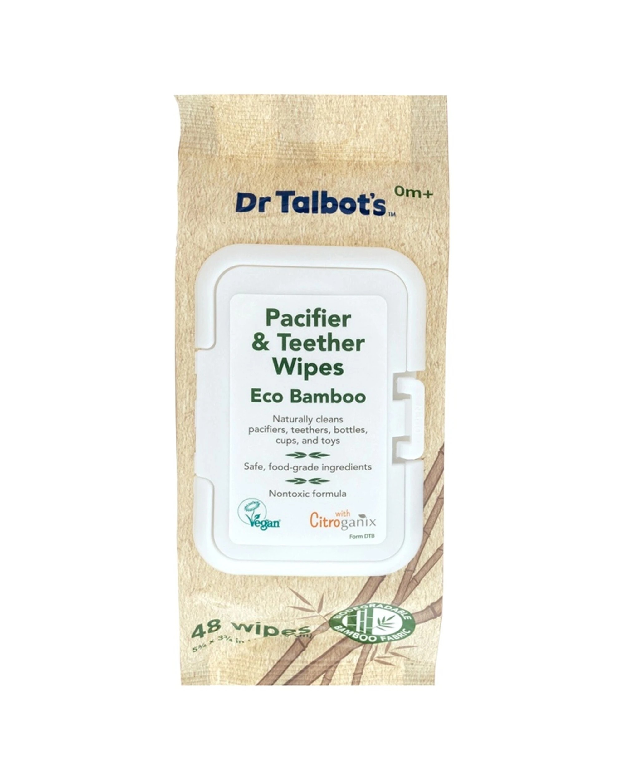 1 Nuby 48pc Citroganix Bamboo Pacifier Wipes Non-Toxic Travel Pack - Multi, 1 of 1