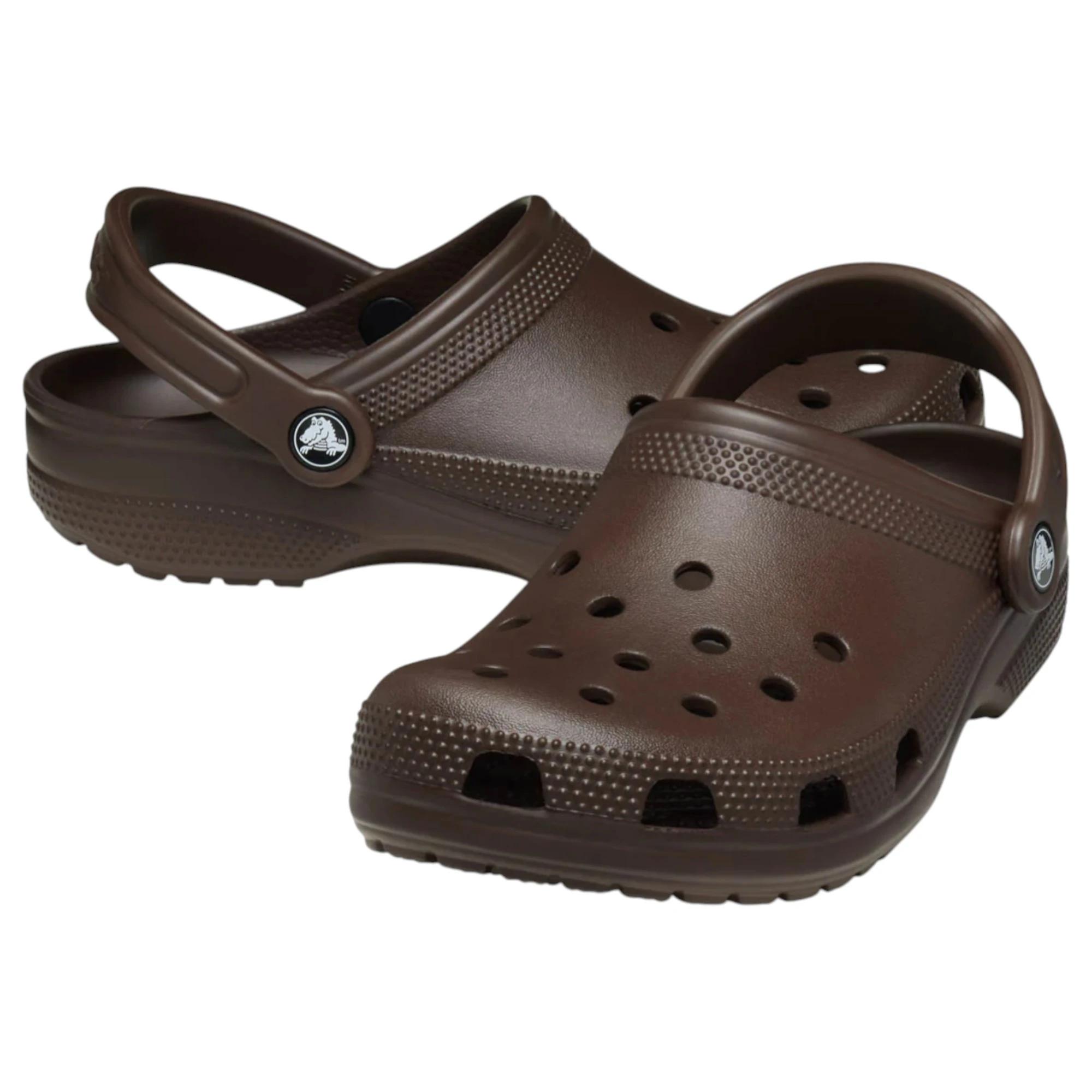 3 Crocs Unisex Classic Clog Sandals COFFEE, 3 of 6