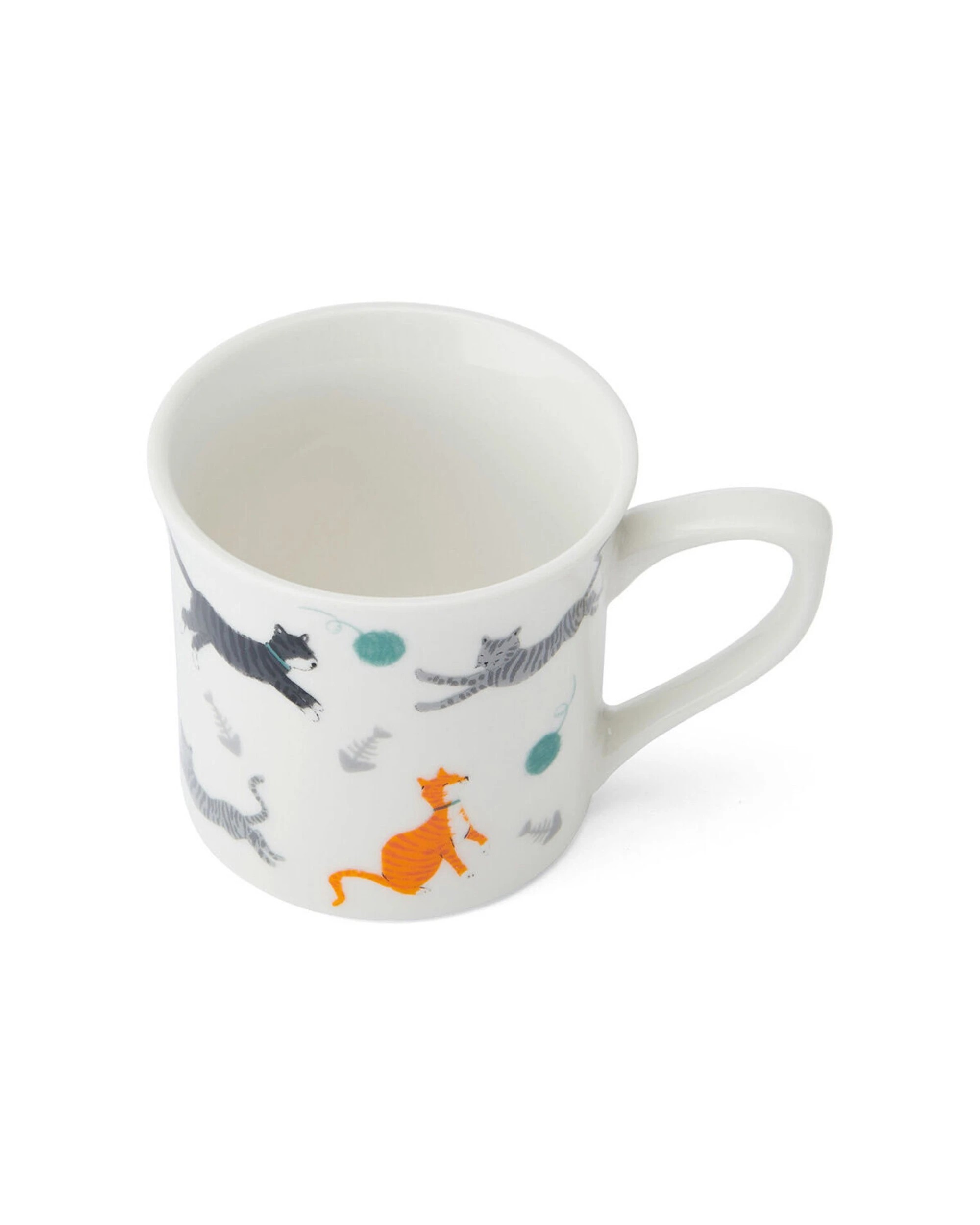 4 Mikasa 4PK Cat Fluted Coffee Mug Cup 250ml Fine China Microwave Dishwasher Safe - Multi, 4 of 6