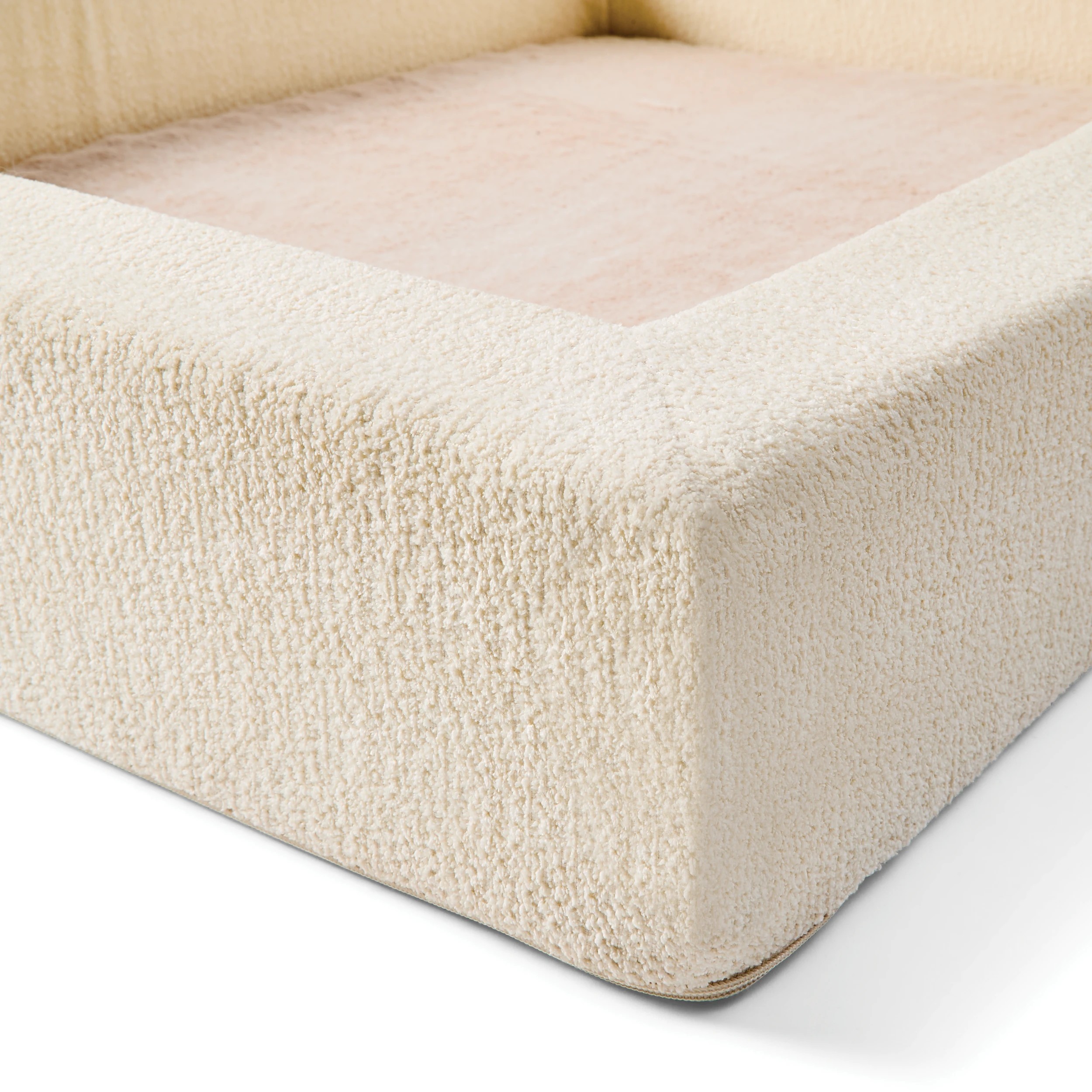 6 Large High Back Bed - Beige, 6 of 9