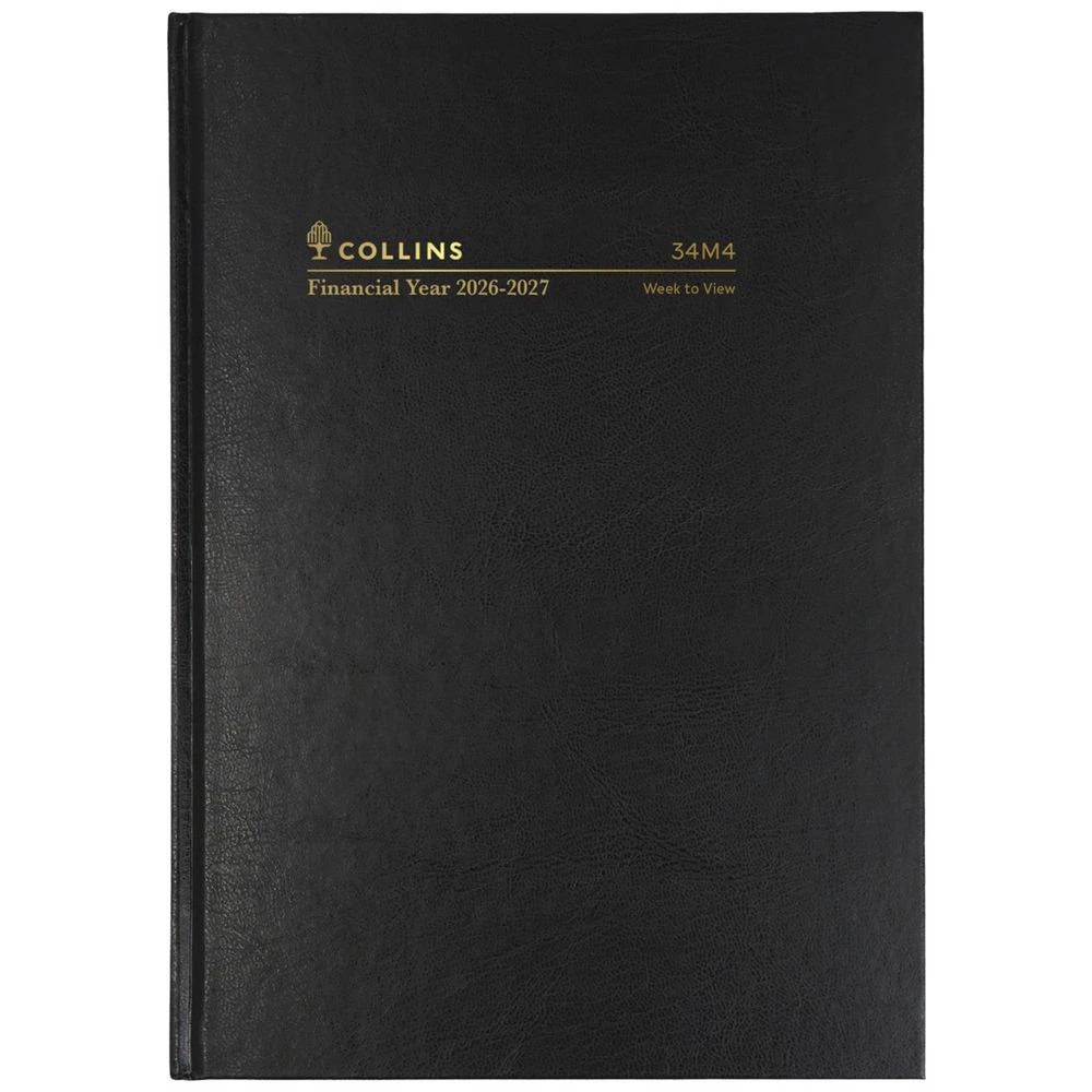 1 Collins A4 Week to View FY26/27 Diary Black, 1 of 1