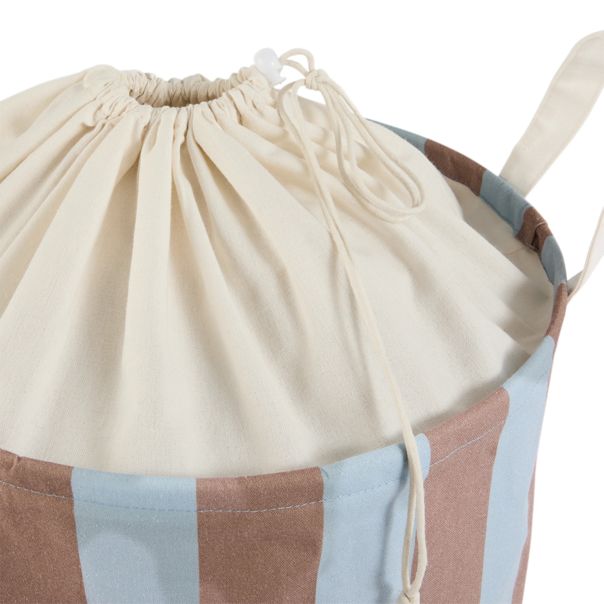 6 Striped Pop Up Laundry Hamper - Chocolate and Blue, 6 of 9