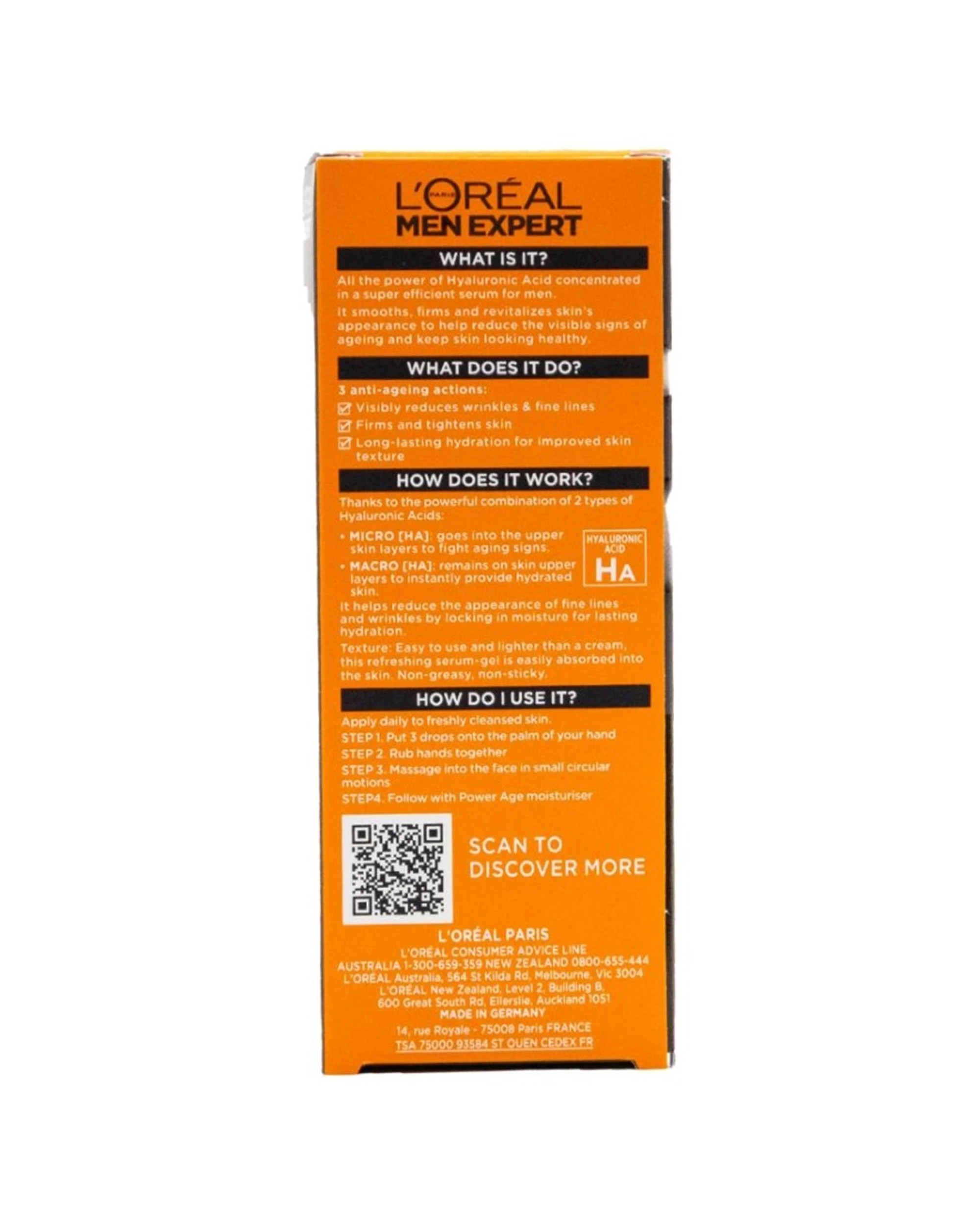 4 Loreal Men Expert Power Age Action Hyaluronic Acid Serum 6 Pack - Multi, 4 of 4
