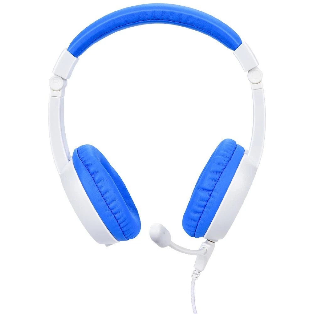 3 BONELK My-Style Kids Wired Headphones w Boom Mic White/Blue, 3 of 8