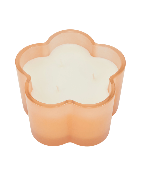 Peach Flower Glass Candle