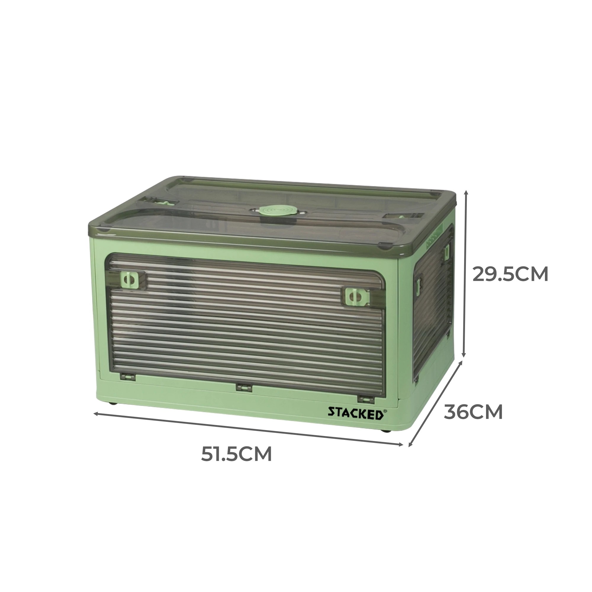 3 Traderight 55L M Size Foldatble Storage Container 5 Sides Open Door - Green, 3 of 7