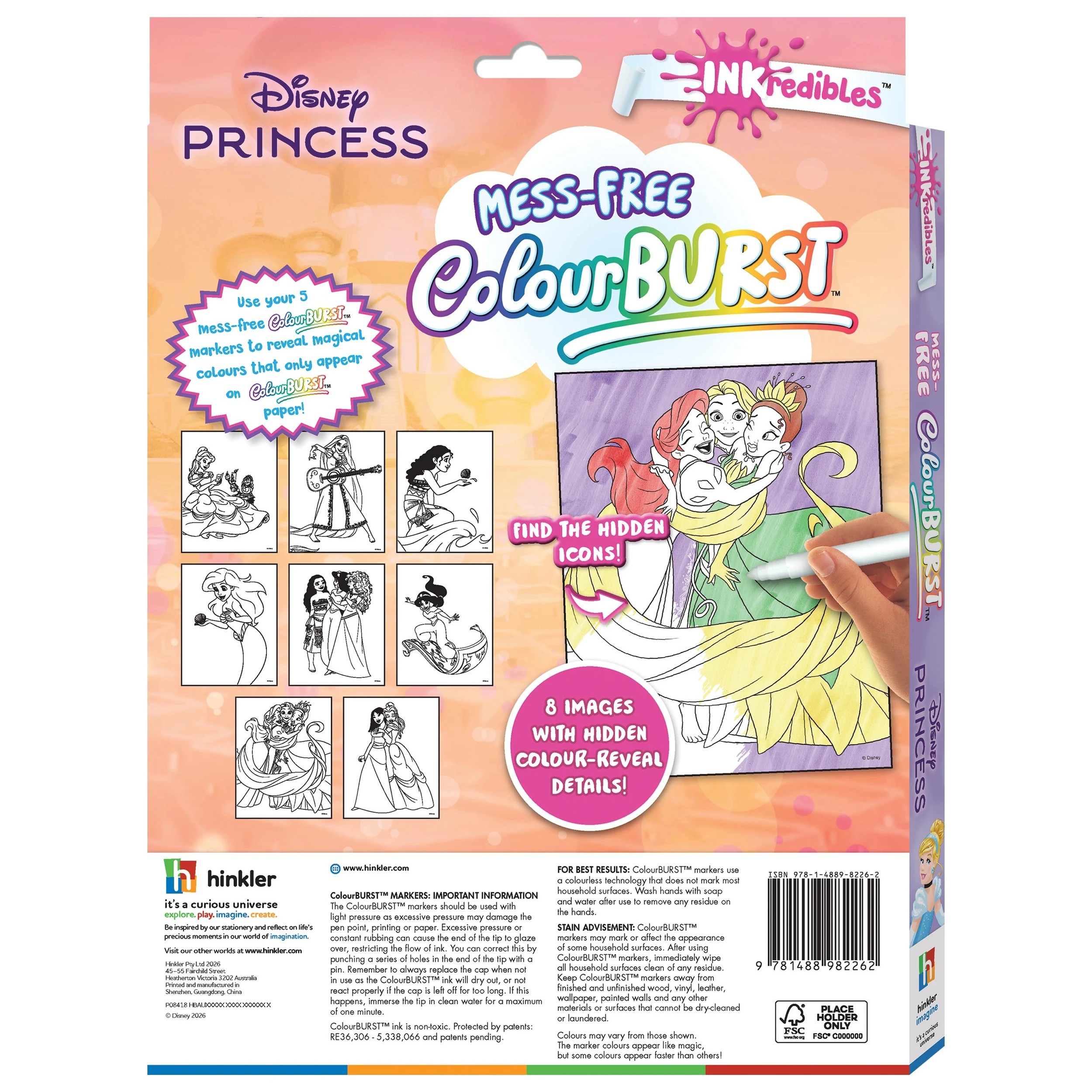 2 INKredibles Disney Princess Mess-Free ColourBurst Activity Kit - Book, 2 of 6