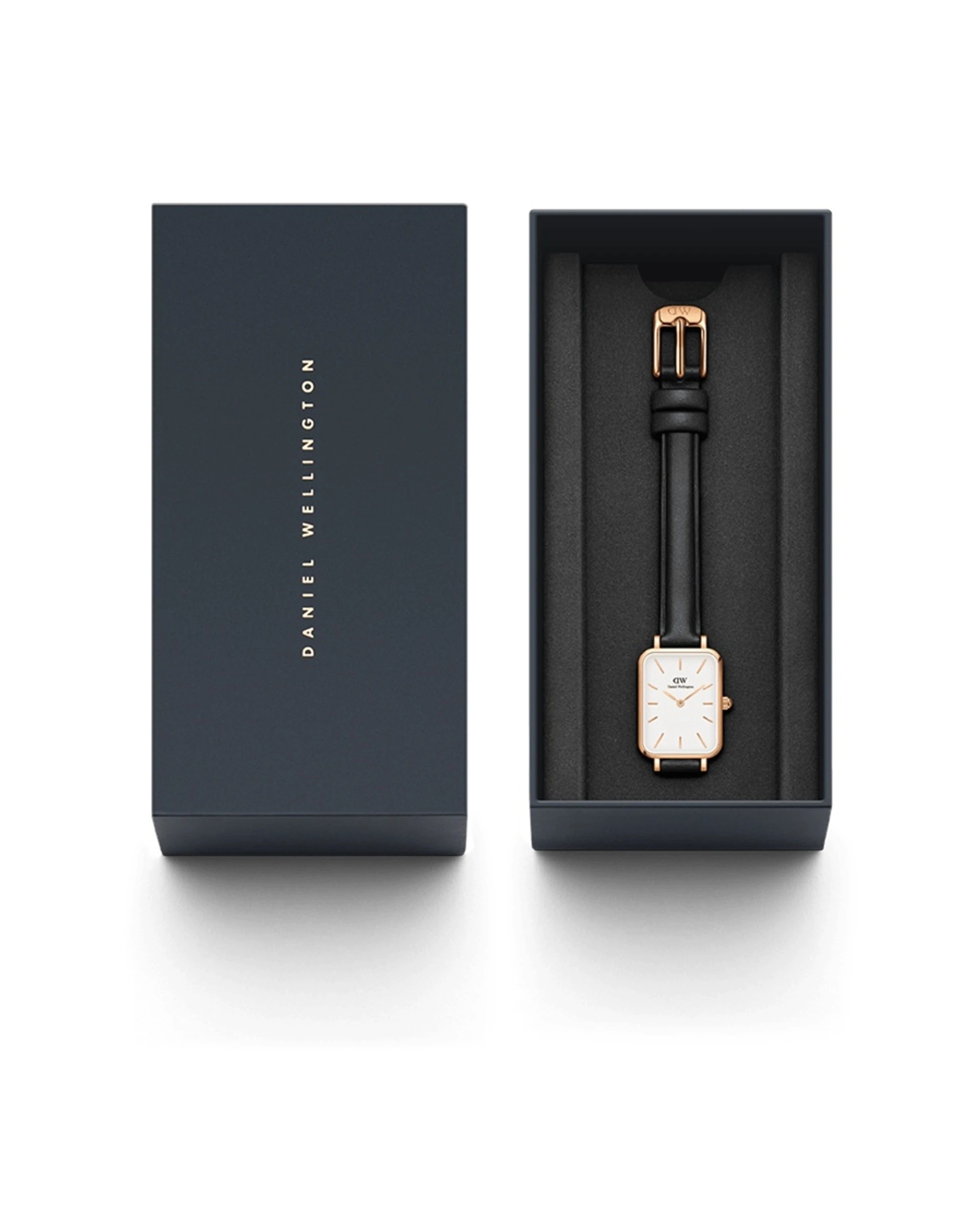 5 Daniel Wellington Quadro 20x26mm Rose Gold Leather Strap White Dial Watch, 5 of 5