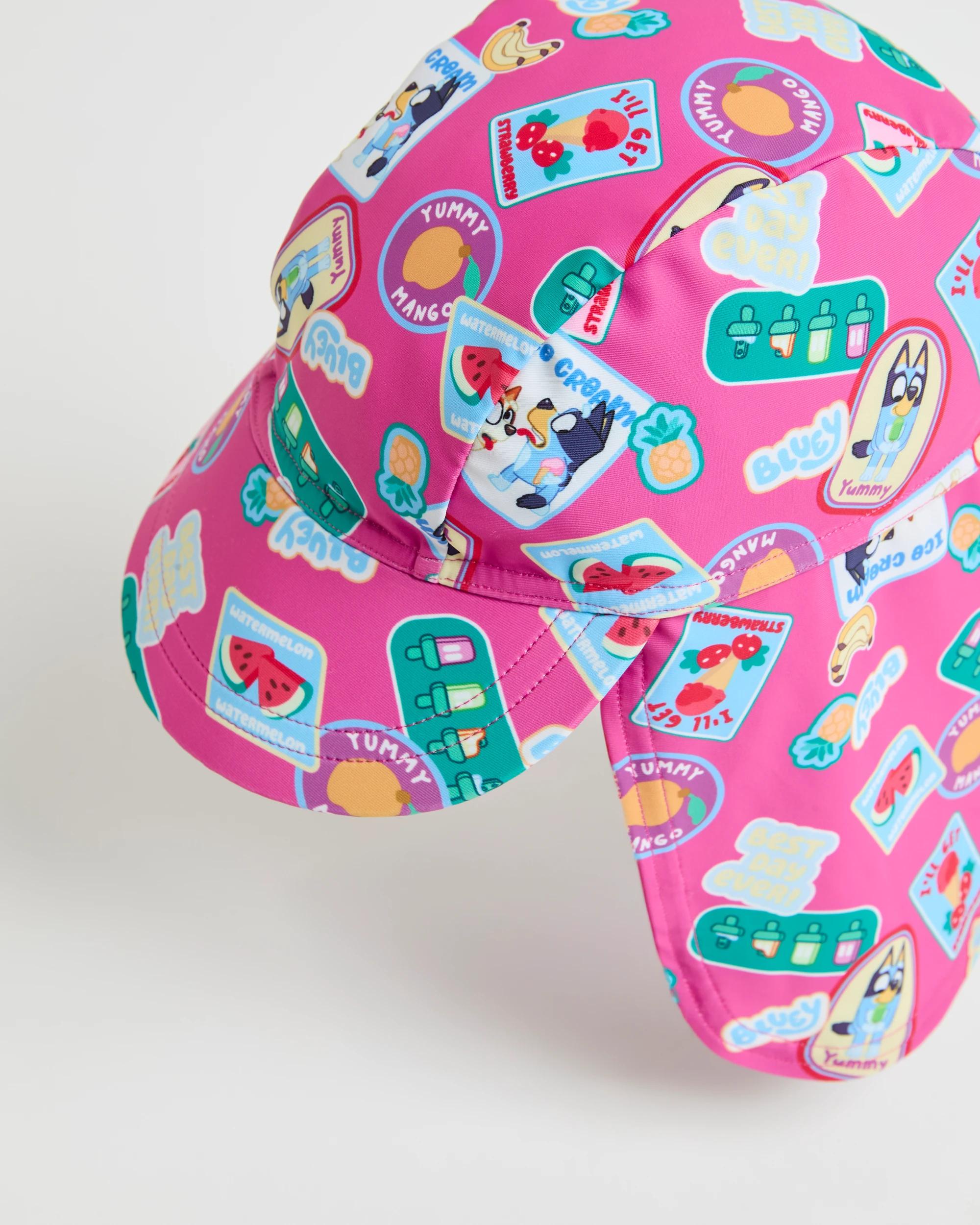 2 Licensed Bluey Summer Print Swim Hat PINK, 2 of 2