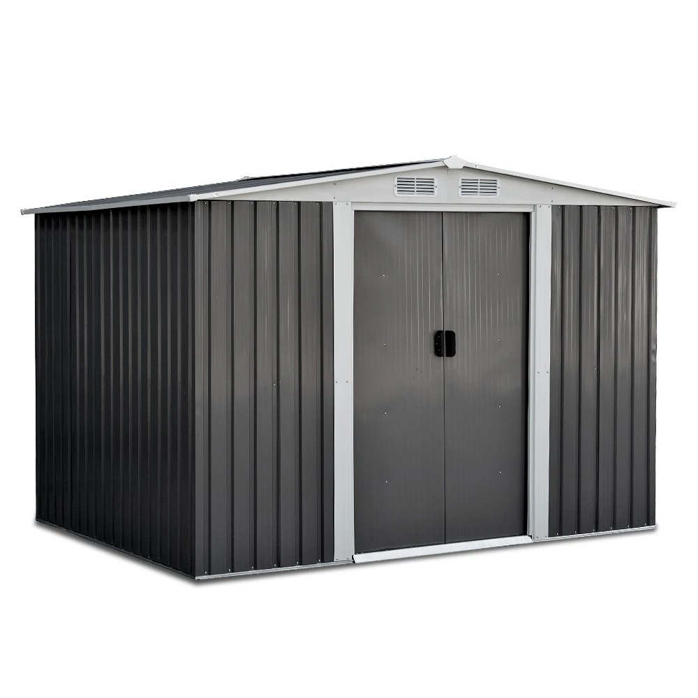 1 Giantz Garden Shed 2.58x2.07M Sheds Outdoor Storage Workshop Metal Shelter - Grey, 1 of 1