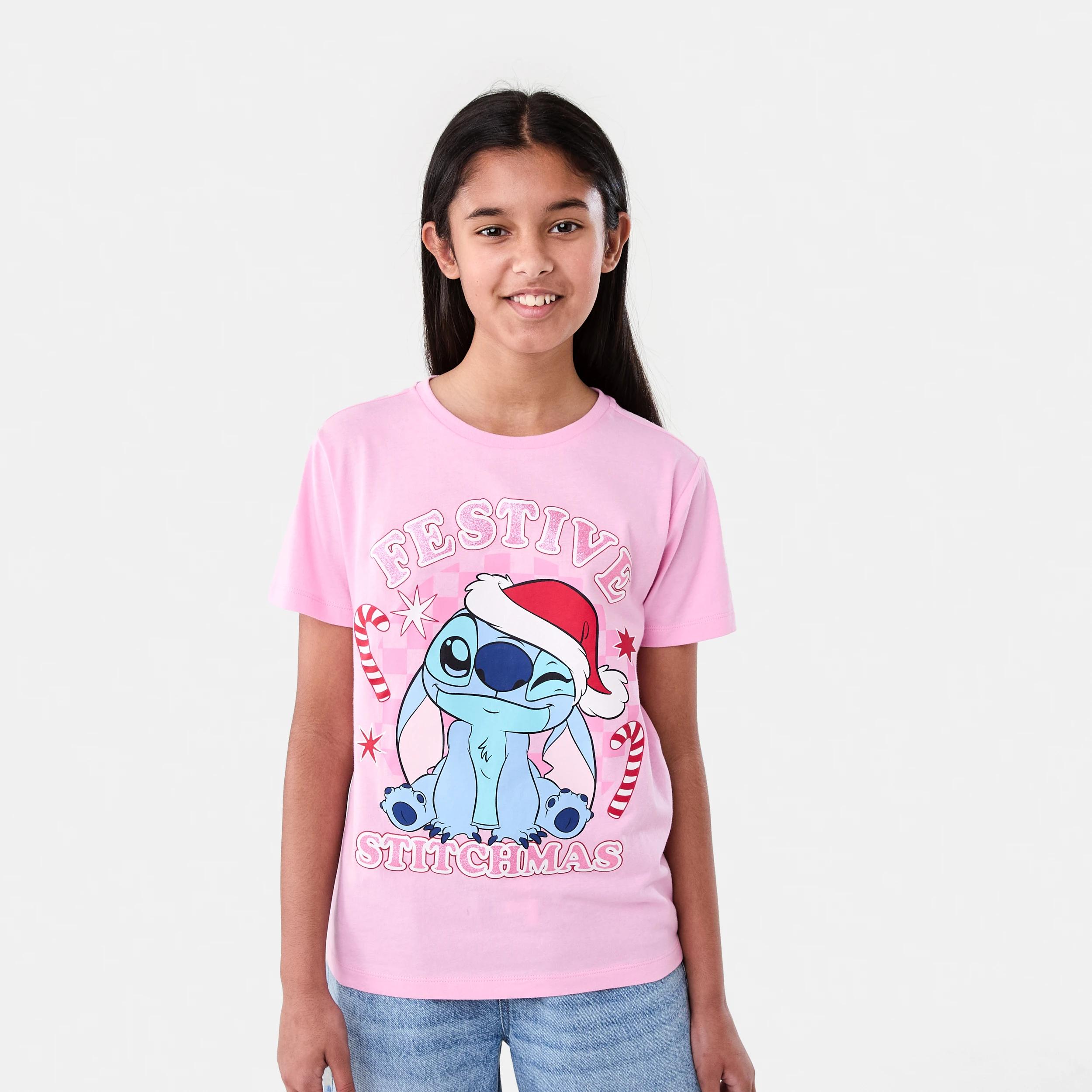1 Disney Lilo & Stitch License Christmas T-shirt LILO AND STITCH XMAS, 1 of 6