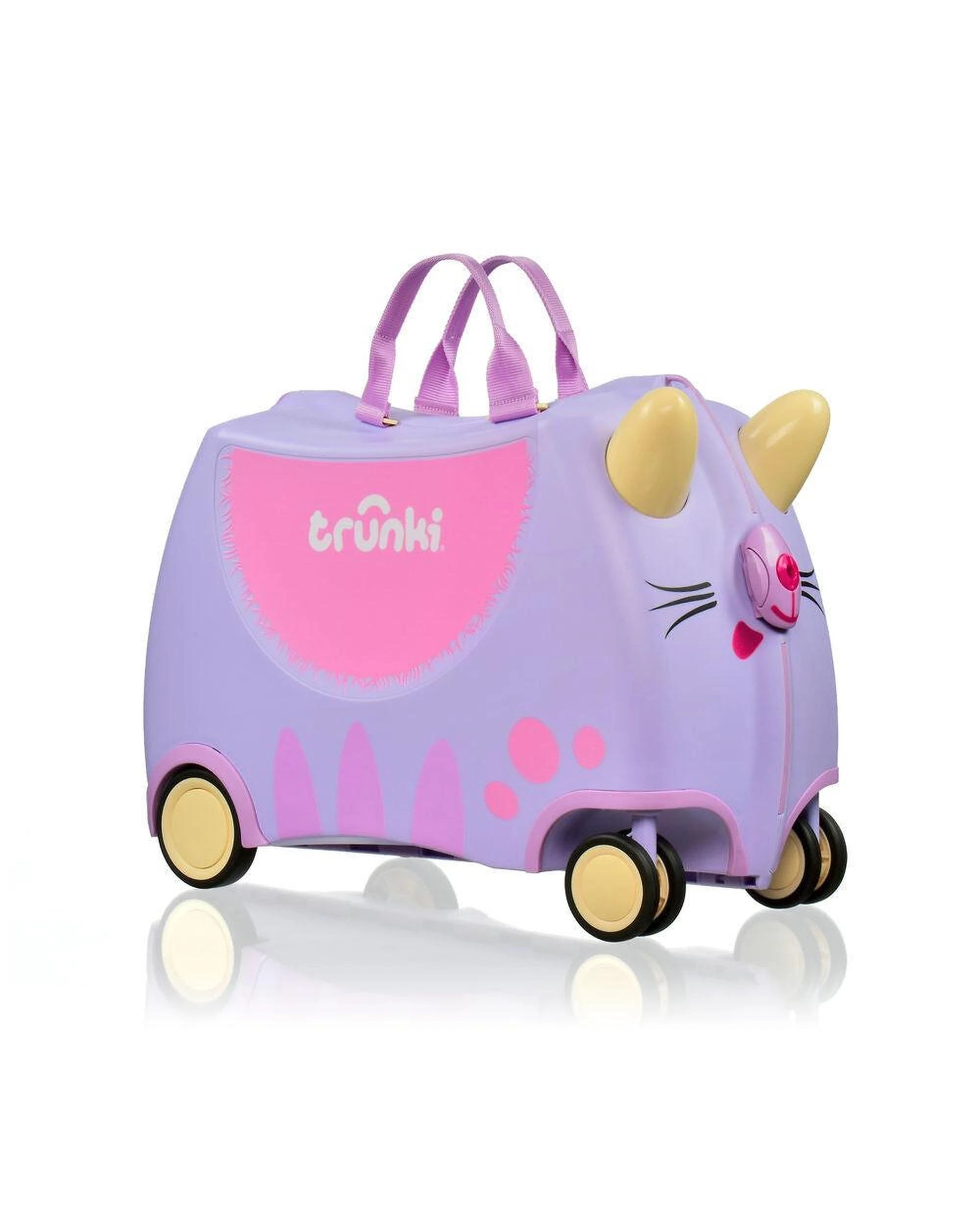 1 Trunki Glide Ride on Luggage Kids Suitcase Toy Box Cassie the Cat, 1 of 7