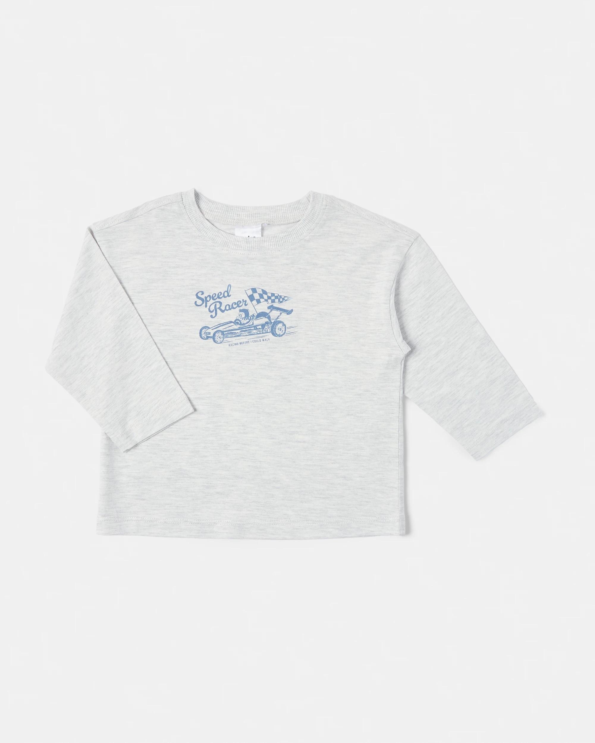 3 3 Pack Cotton Long Sleeve Print T-shirts Blu Rcing, 3 of 6