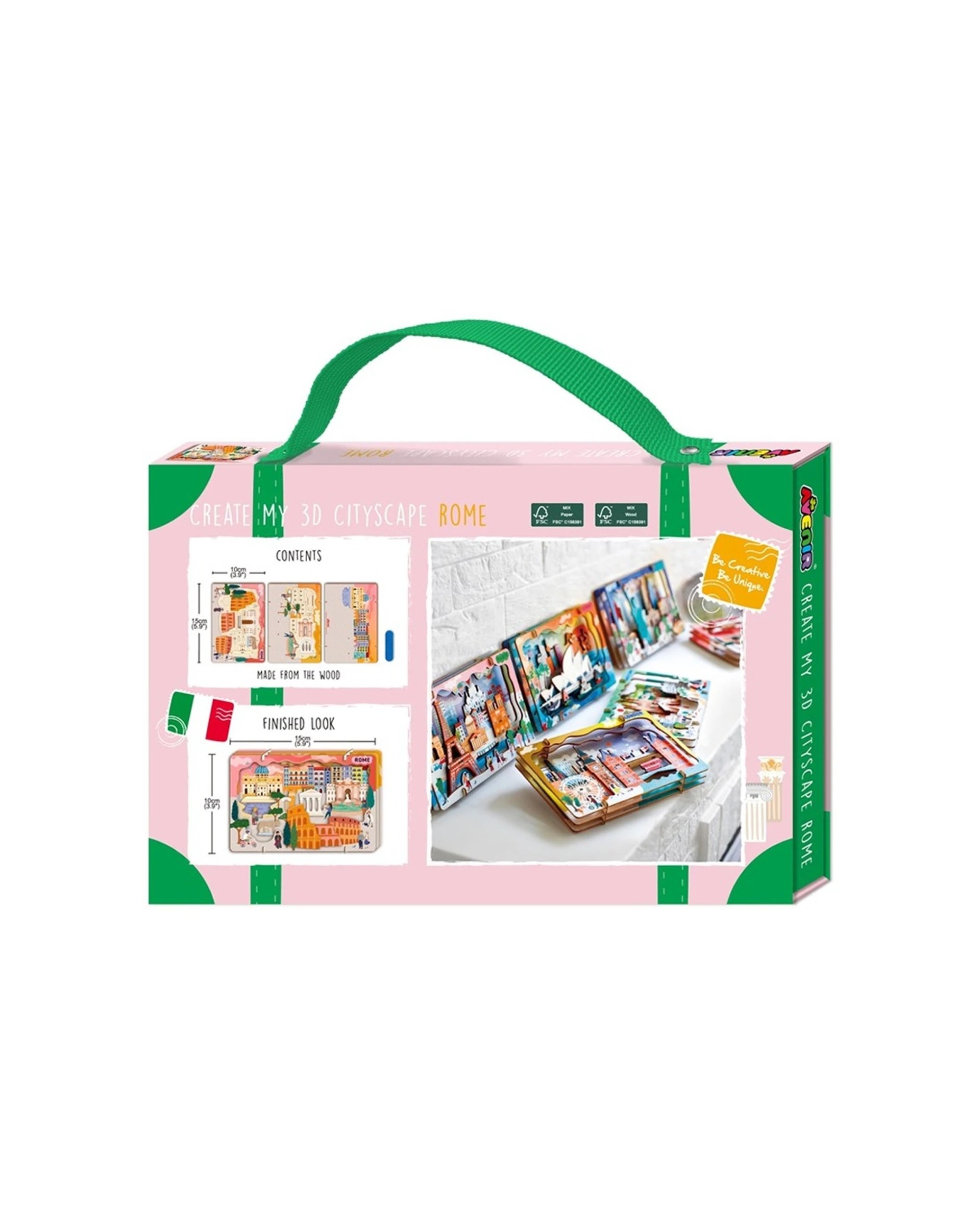 2 Avenir Create My 3D Cityscape Wooden Puzzle Kids Construction Toy Rome, 2 of 3