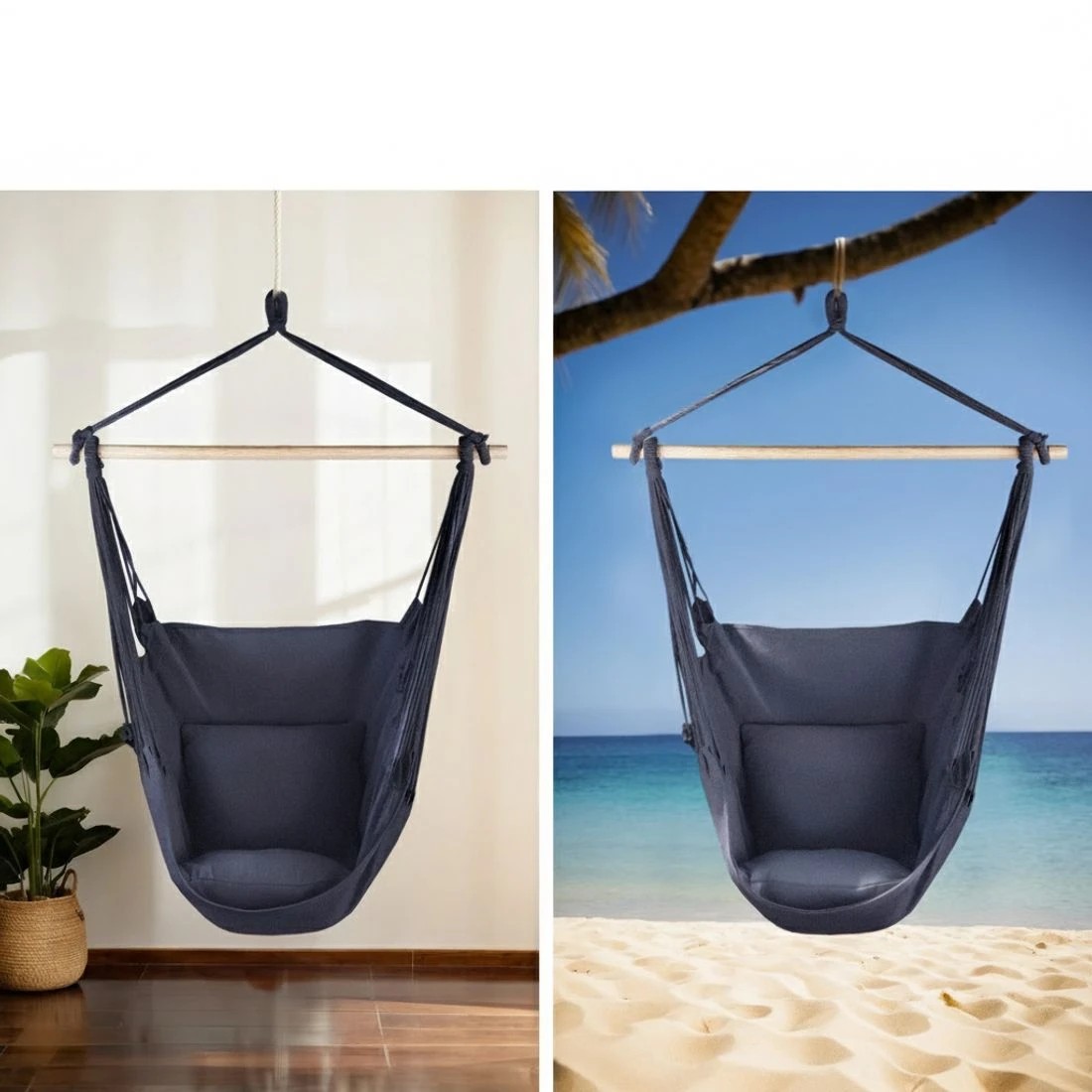 4 Gardeon Hammock Chair with Heavy Duty Steel - Multi, 4 of 6
