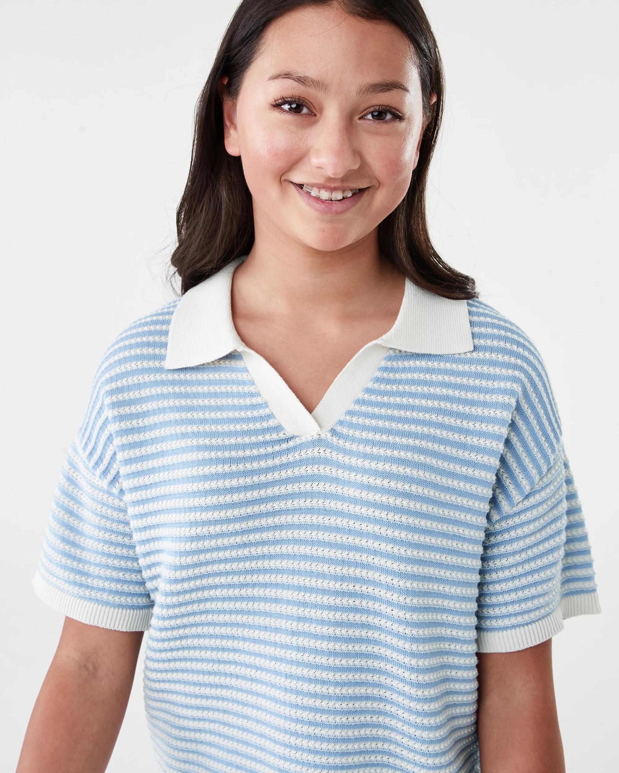 3 Crochet Polo T-shirt Mlt Stripe, 3 of 8