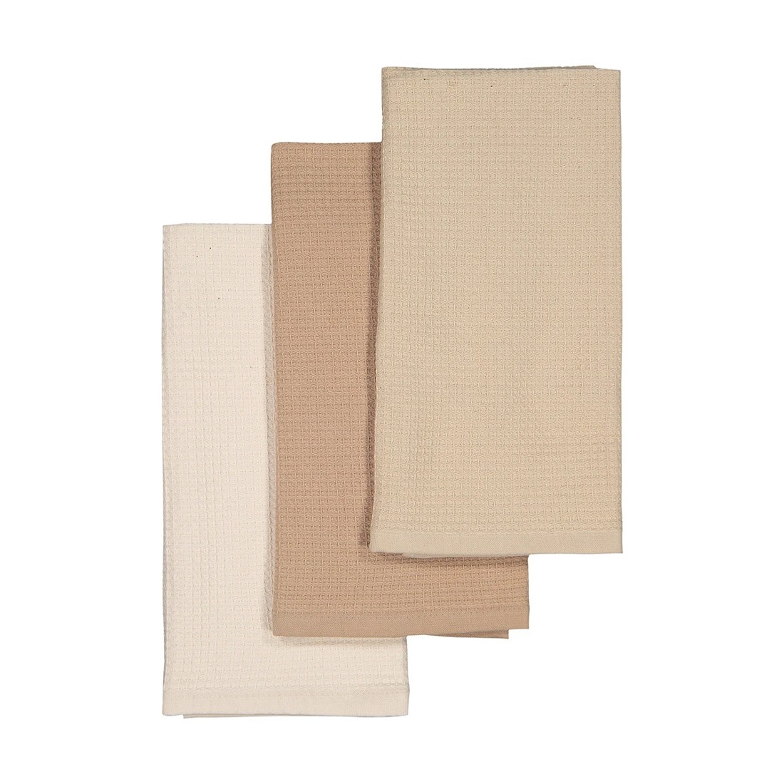 1 3 Pack Cream Waffle Extra Large Tea Towels, 1 of 7