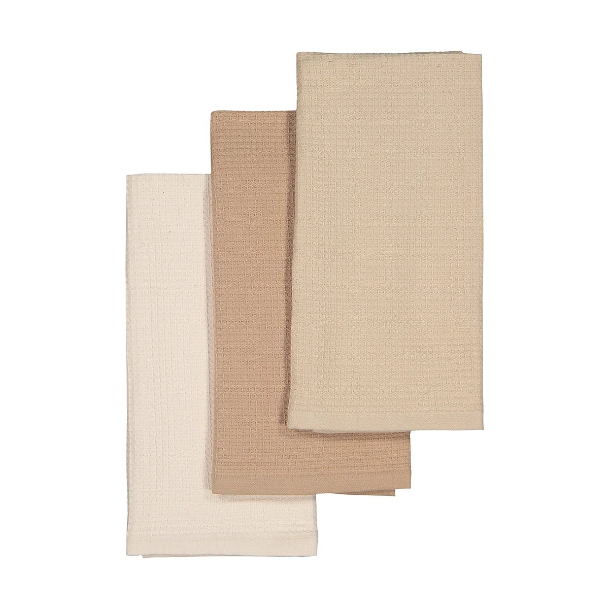 1 3 Pack Cream Waffle Extra Large Tea Towels, 1 of 7