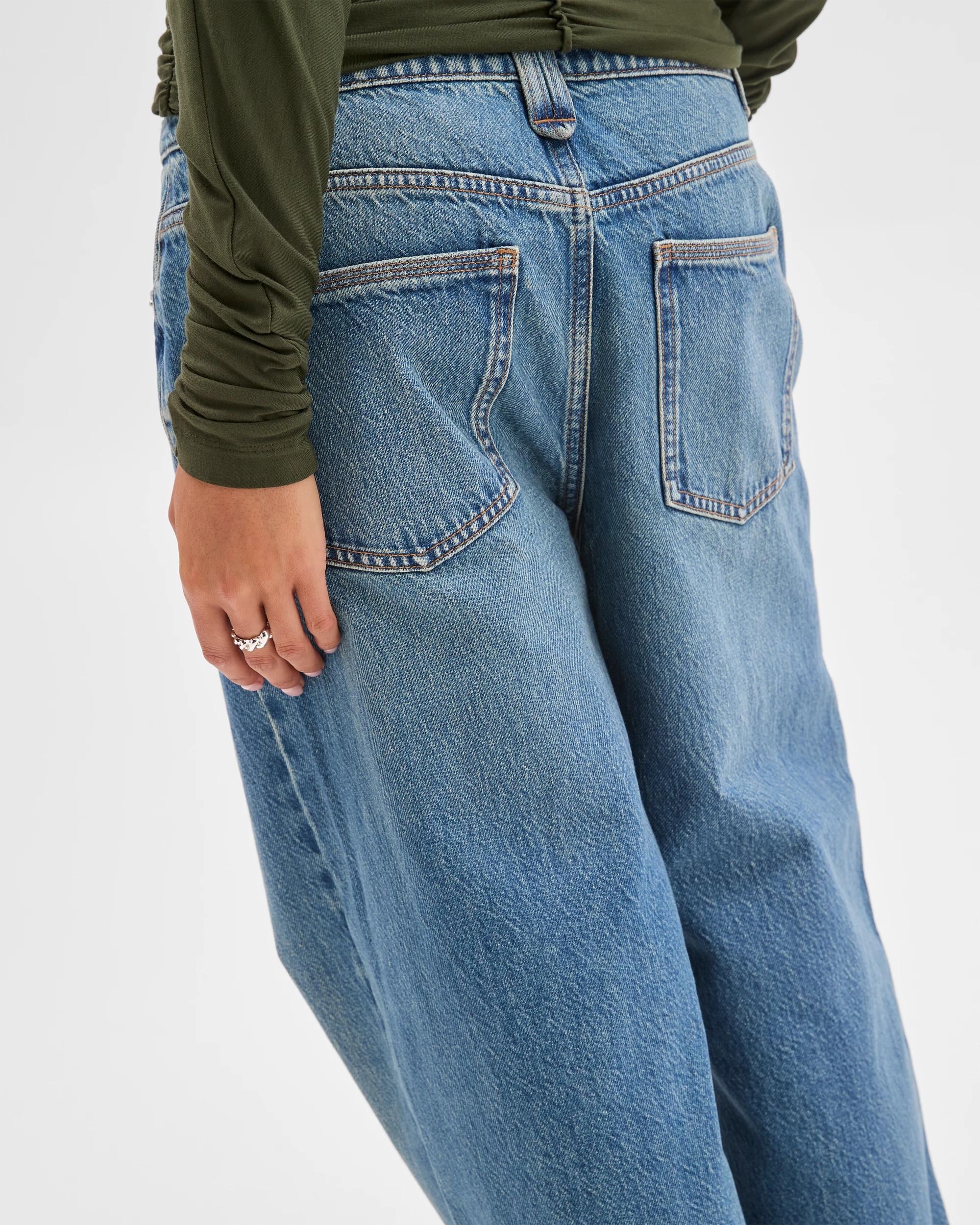 3 Lily Loves Mid Rise Wide Leg Denim Jeans BARCELONA, 3 of 6