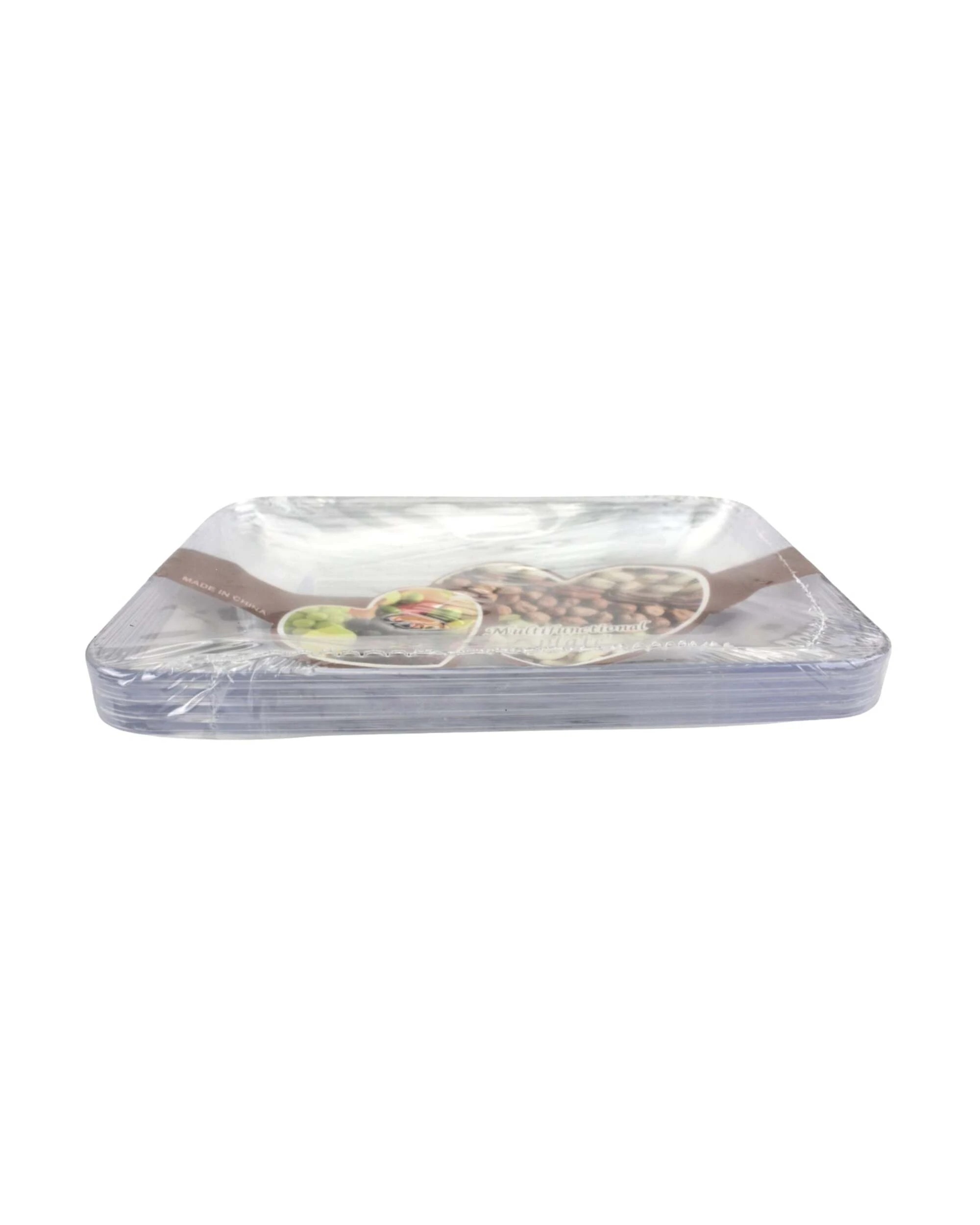 4 Party Maker Rectangle Serving Plates 15.5cm Pack of 4 - Clear, 4 of 5