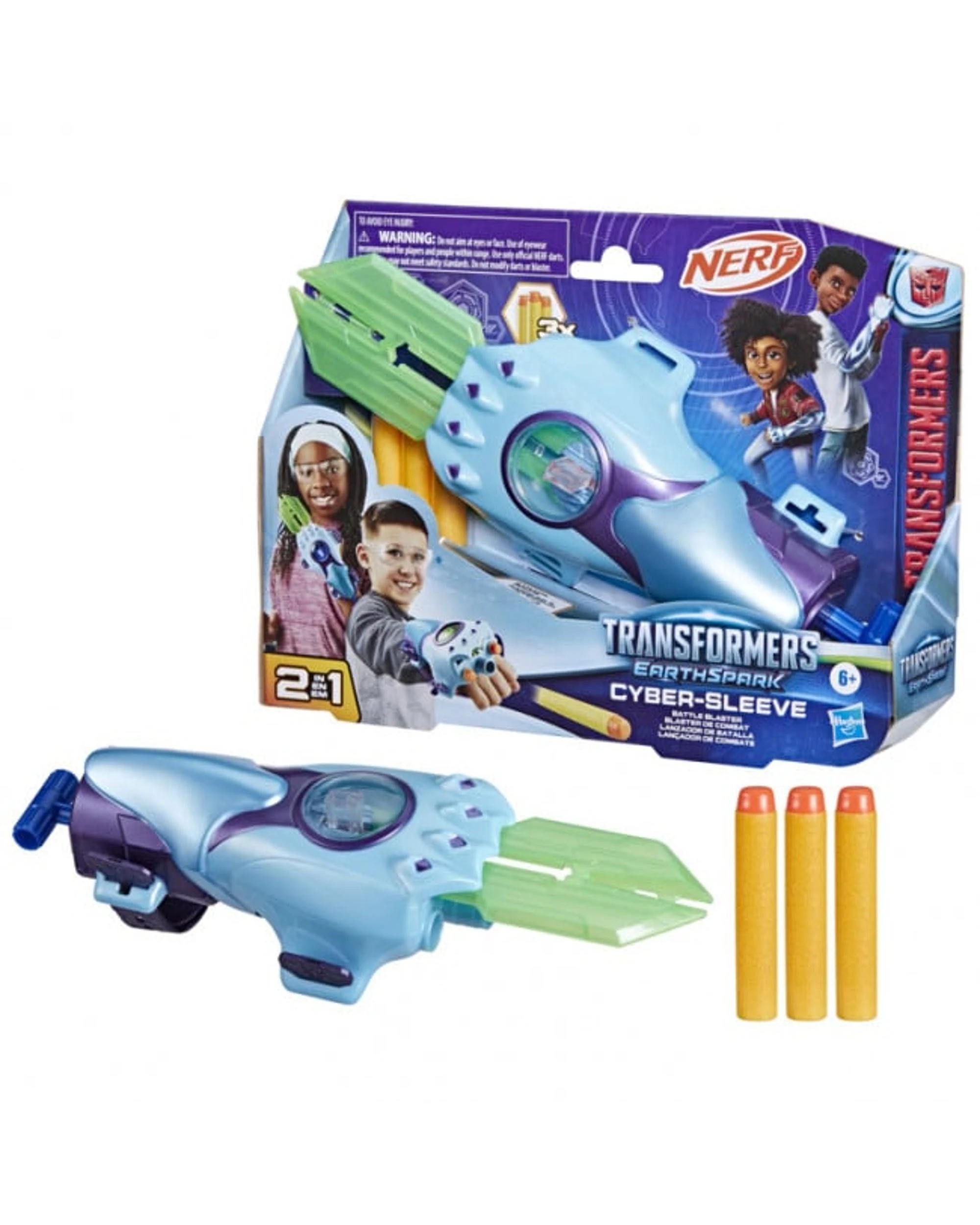 1 NERF Transformers EarthSpark Cyber-Sleeve Battle Blaster, 1 of 3