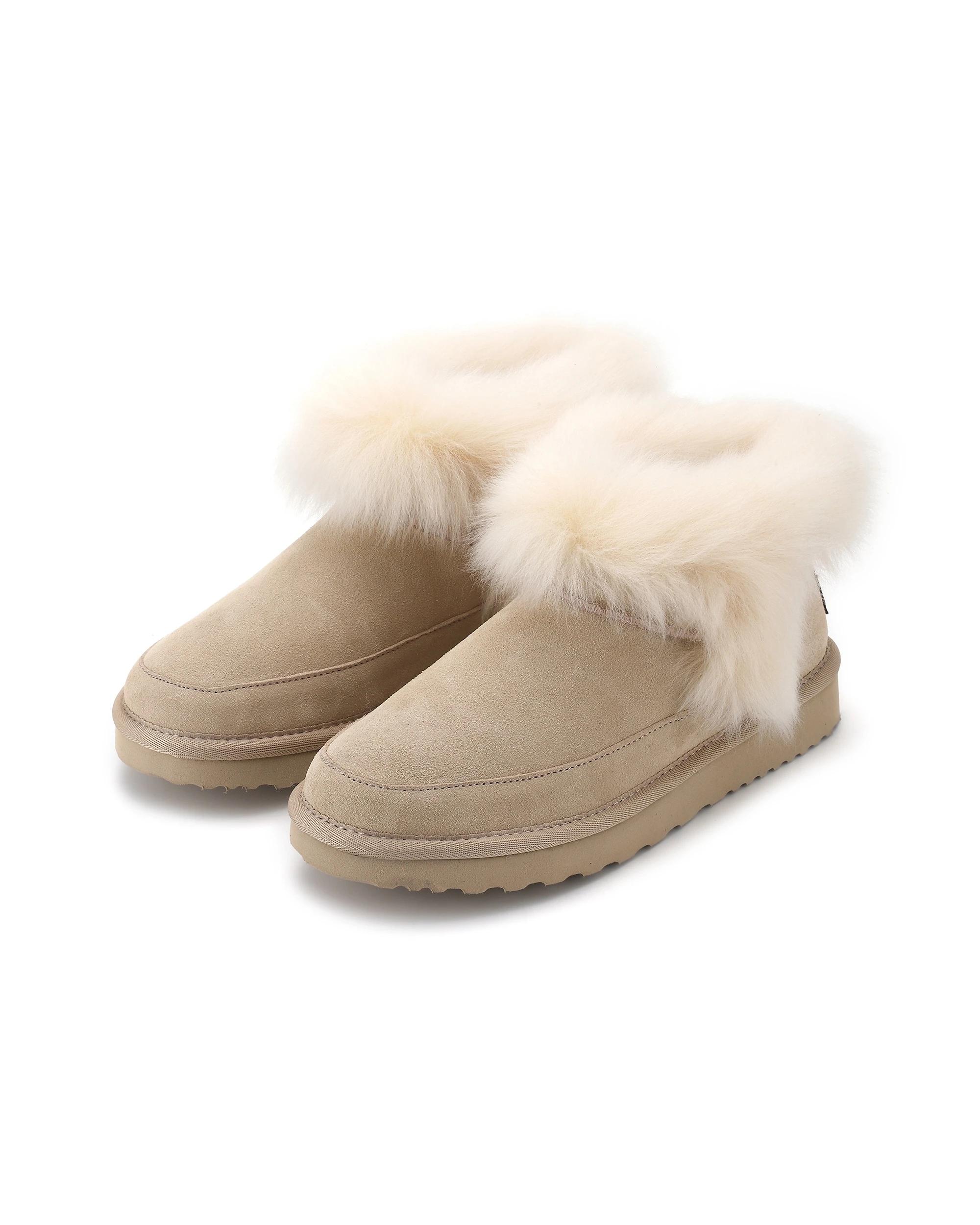 6 AUS WOOLI Luxe Sheepskin Wool-Trim Ankle UGG Boots SAND, 6 of 6