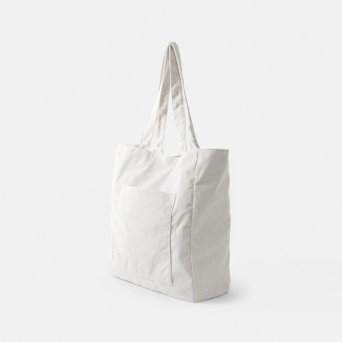 2 Corduroy Tote Bag Stone, 2 of 5