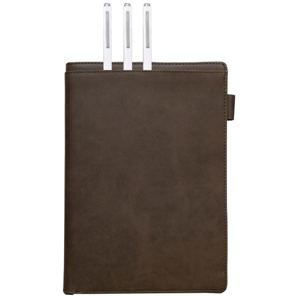 1 Otto B5 Leather Book Cover with Refill 128 Pages Brown, 1 of 6
