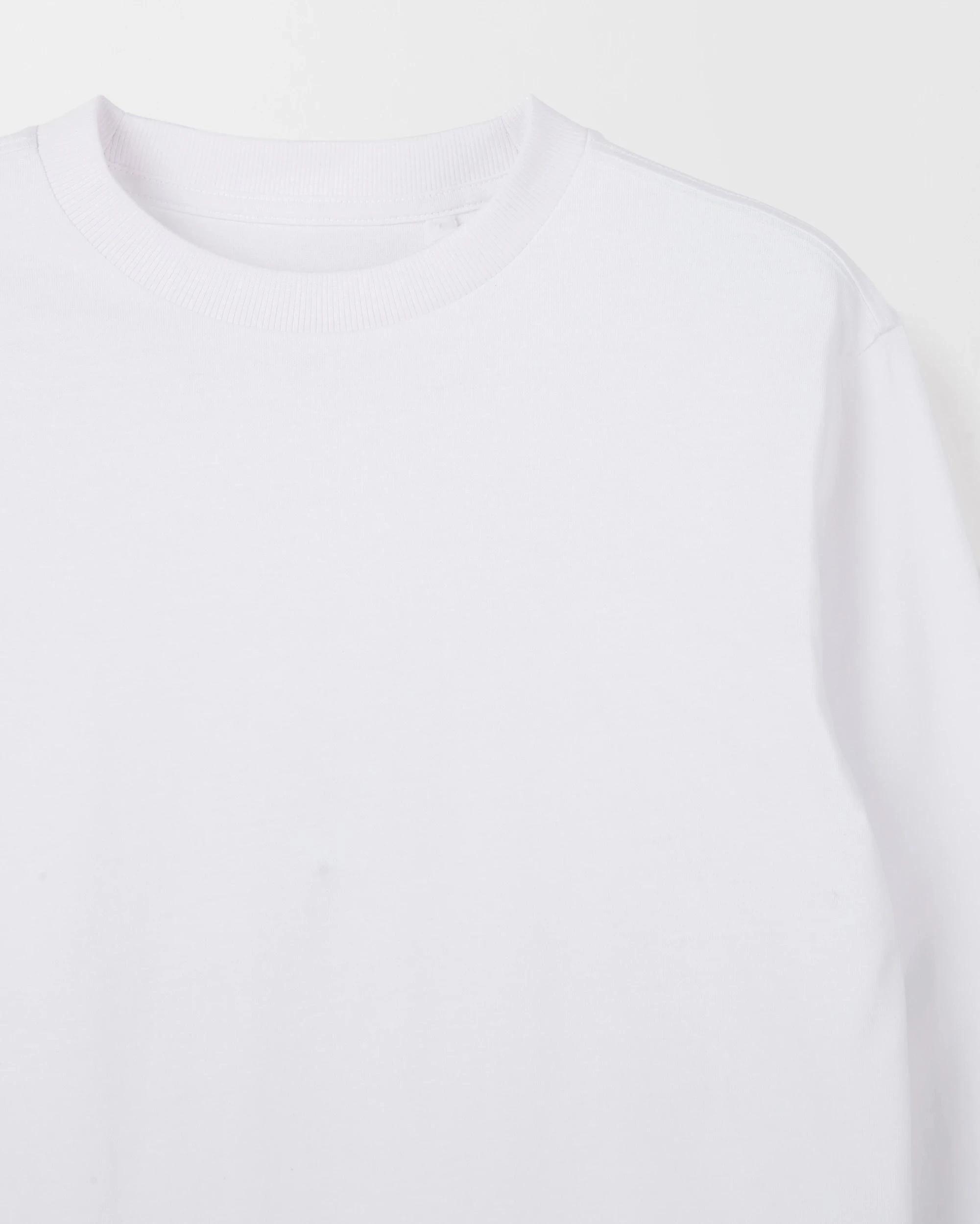 4 Target Kids Australian Cotton 2 Pack Long Sleeve T-Shirt WHITE/DUSTY TEAL, 4 of 4