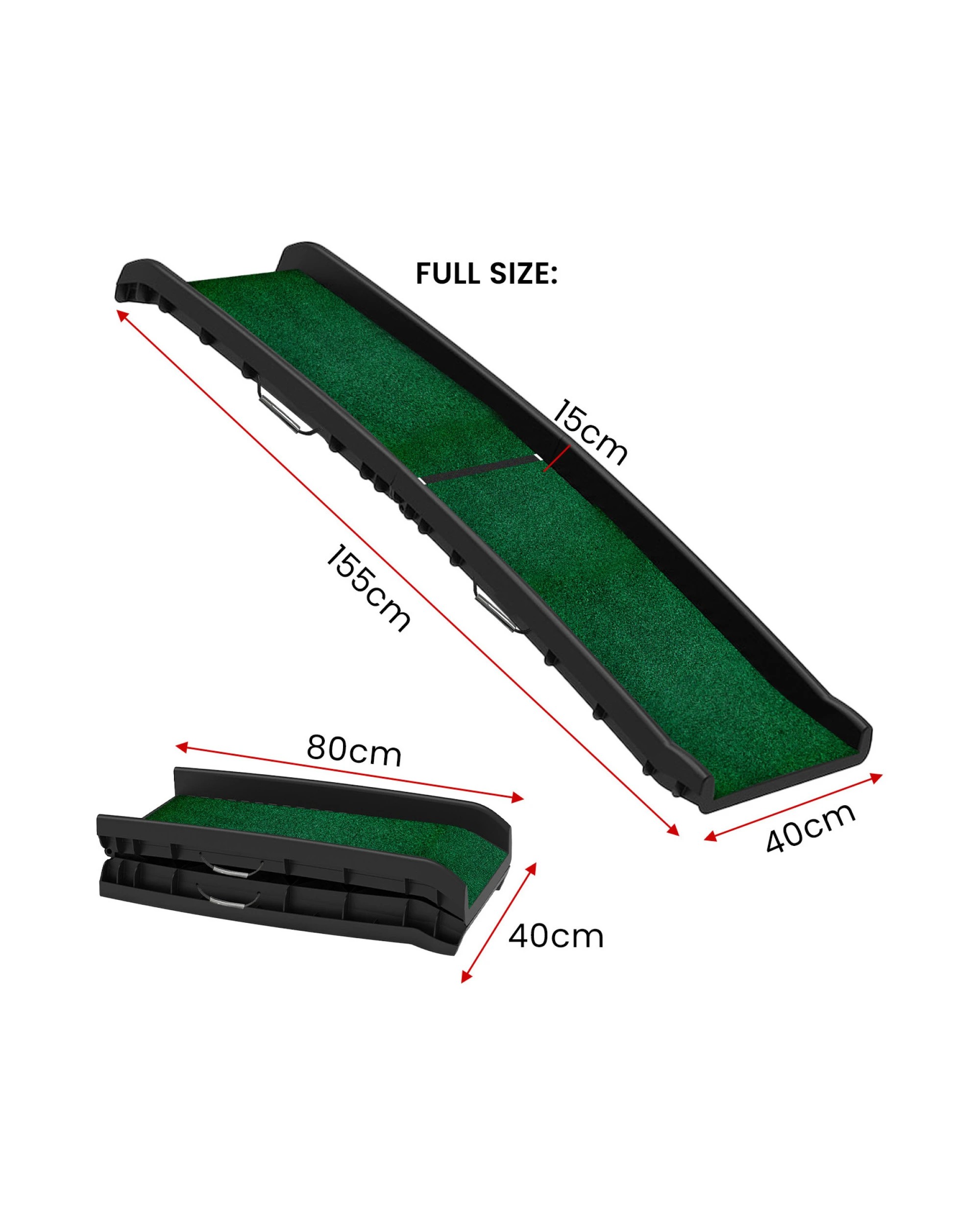 2 Furtastic Foldable Plastic Dog Ramp with Synthetic Grass, 2 of 4